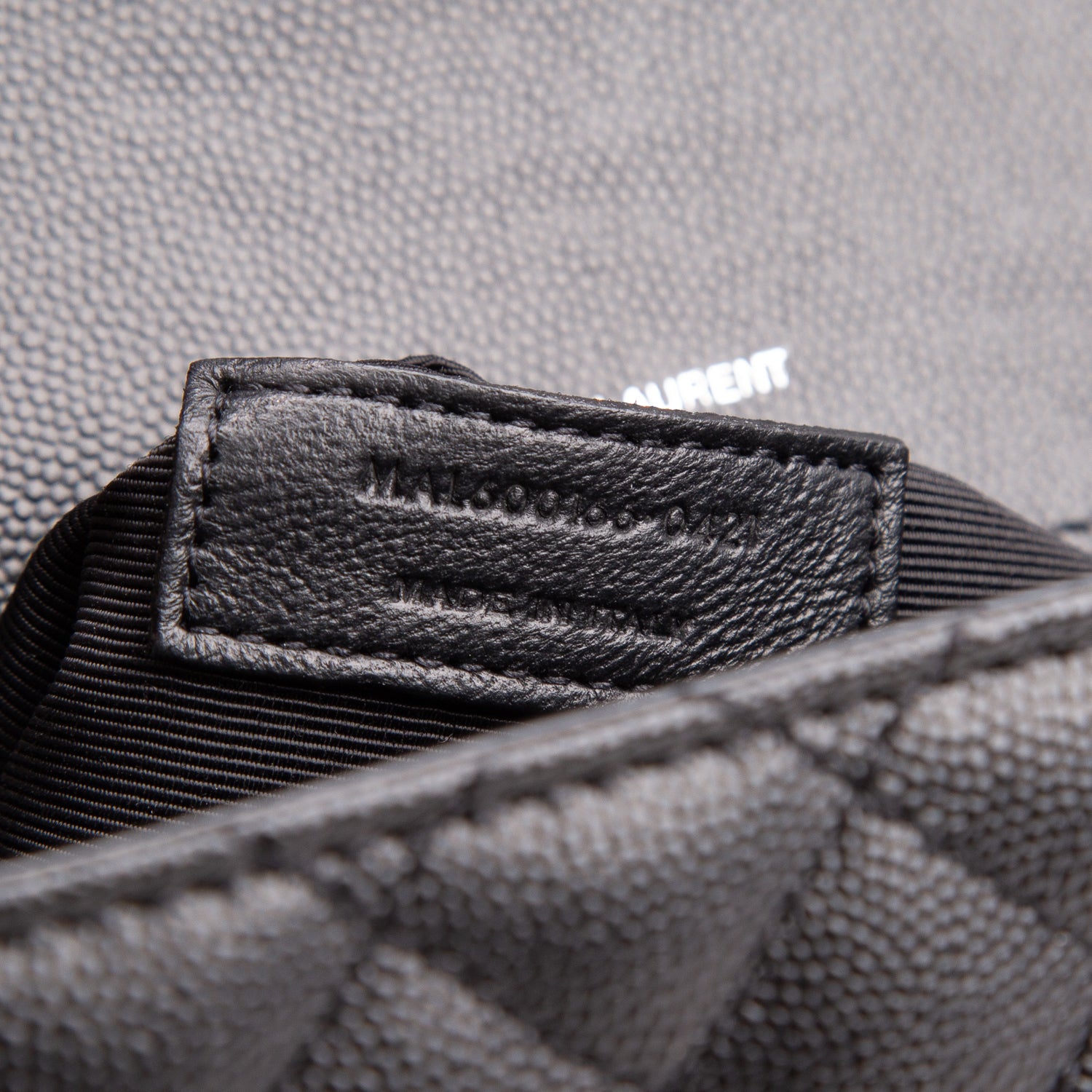 Saint Laurent 2021 Black Grain de Poudre Textured Mixed Matelasse Large Triquilt Monogram Satchel