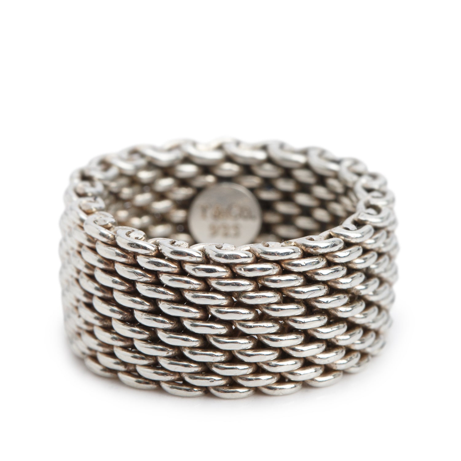 Tiffany & Co. Sterling Silver Somerset Mesh Ring, Size 7