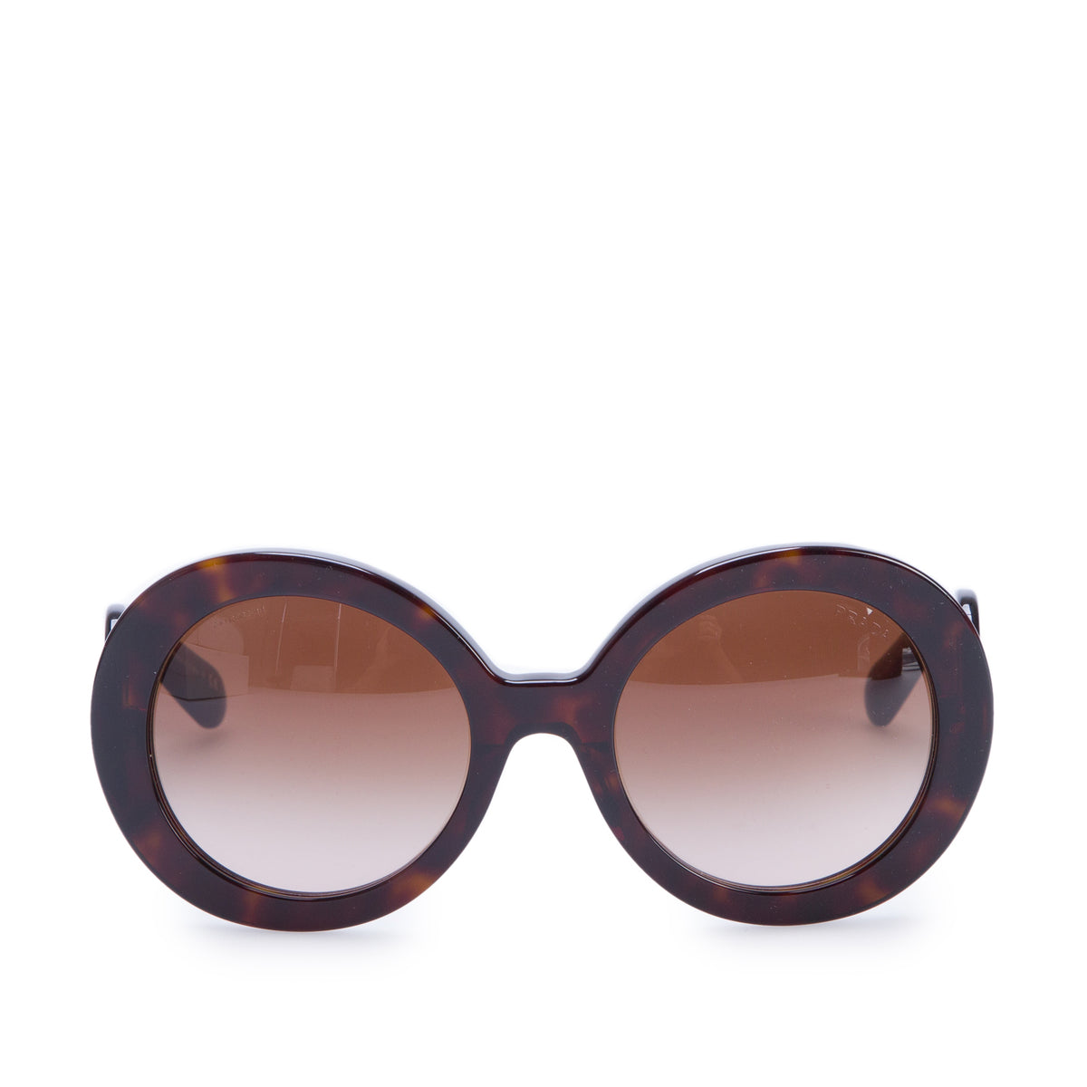 Prada SPR27N Black Acetate Classic Spiral Sunglasses w/ Box & Case
