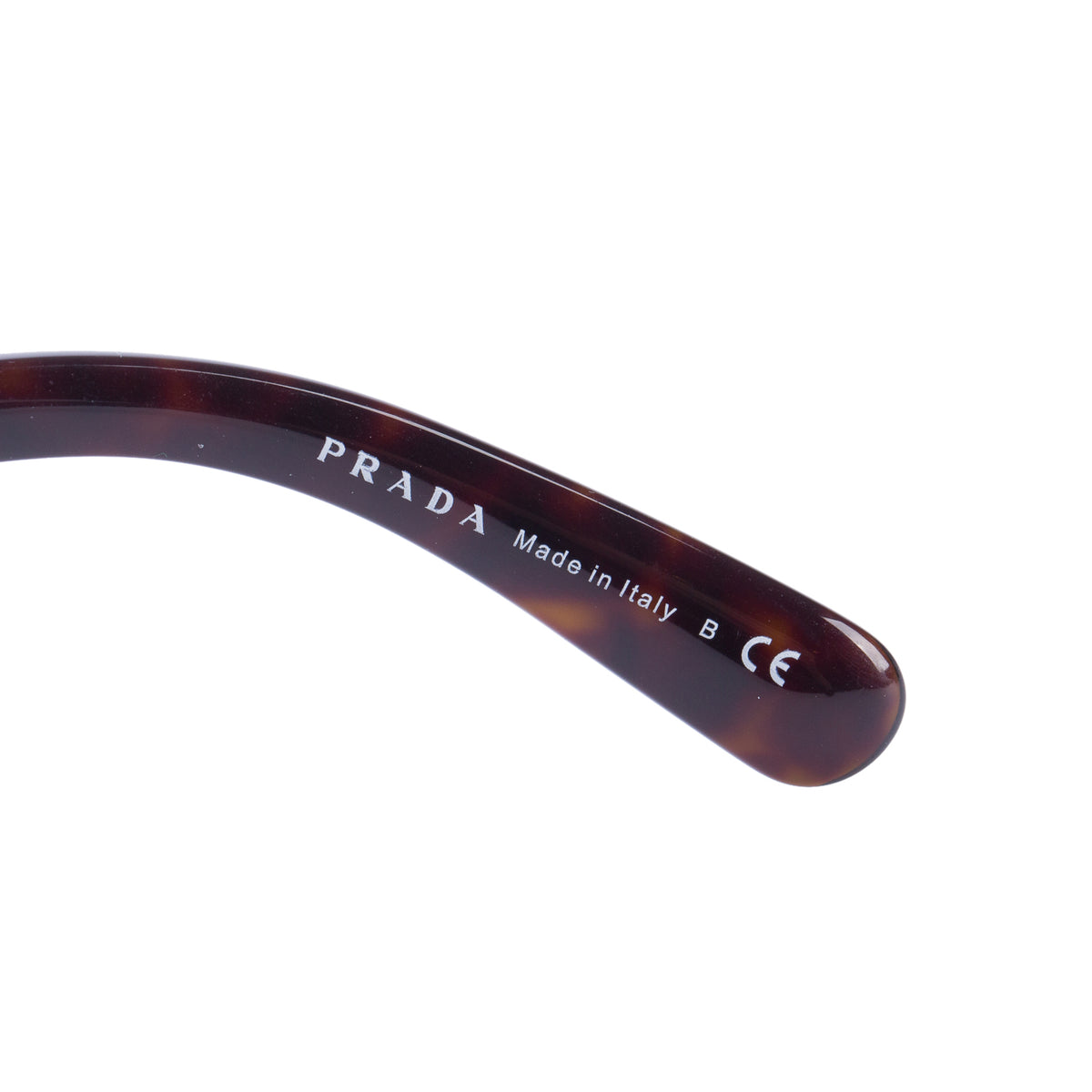 Prada SPR27N Black Acetate Classic Spiral Sunglasses w/ Box & Case