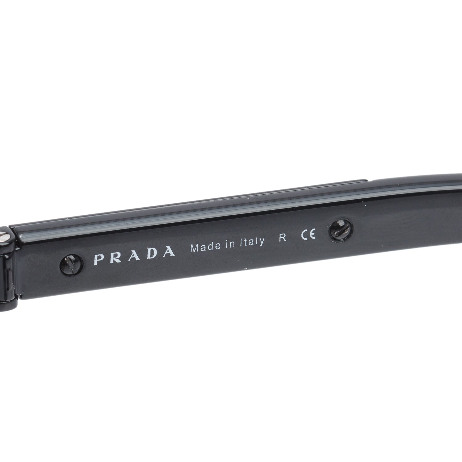 Prada SPS 541 Black-Tone Metal/Acetate Linea Rosa Pilot Sunglasses w/ Case