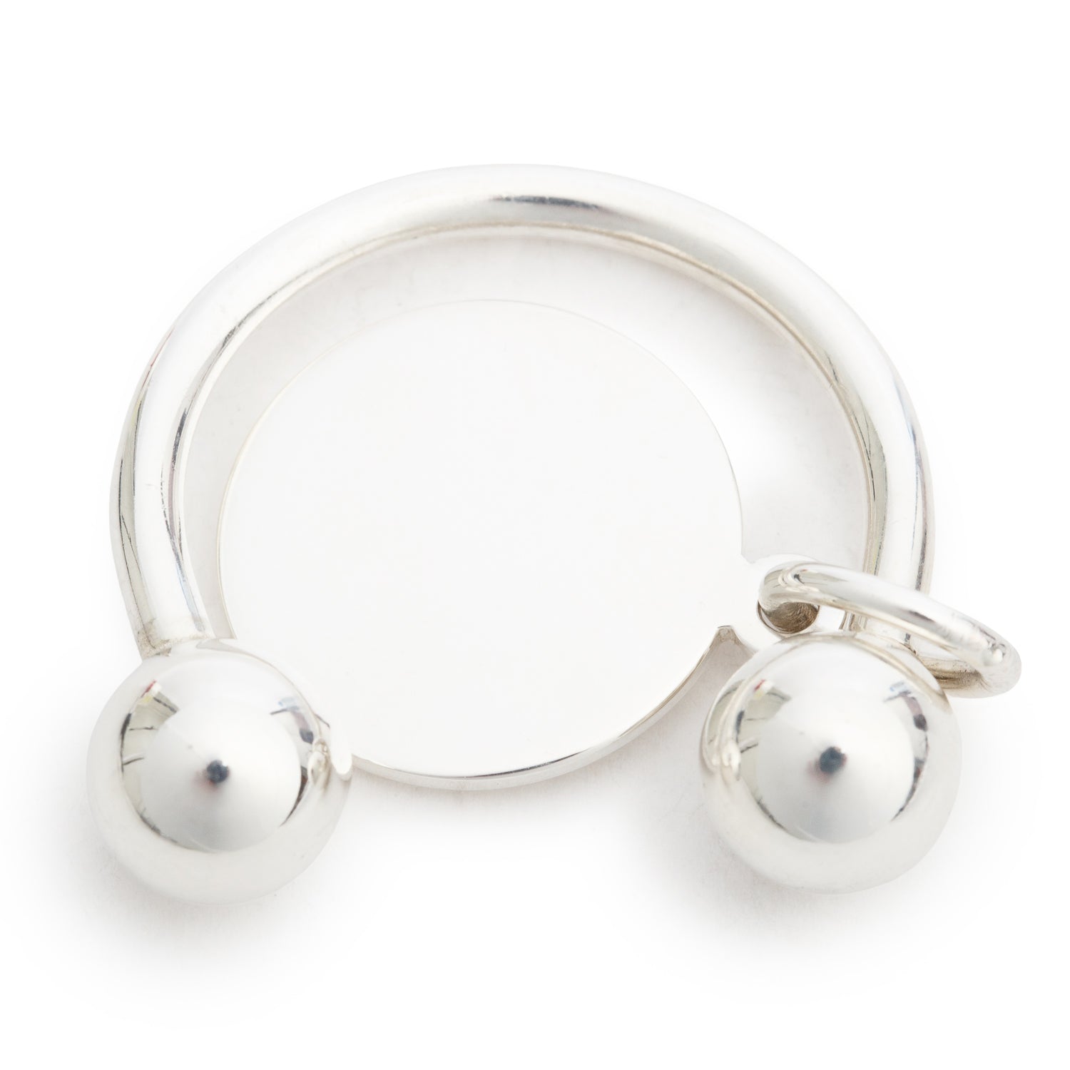 Tiffany & Co. Sterling Silver Small Round Tag Key Ring