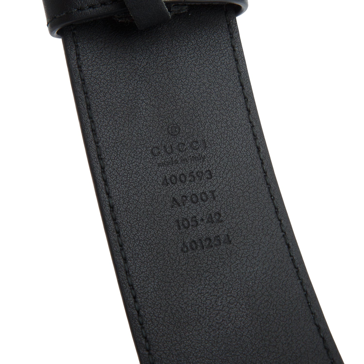 Gucci Black GG Marmont Wide Leather Belt 105 42