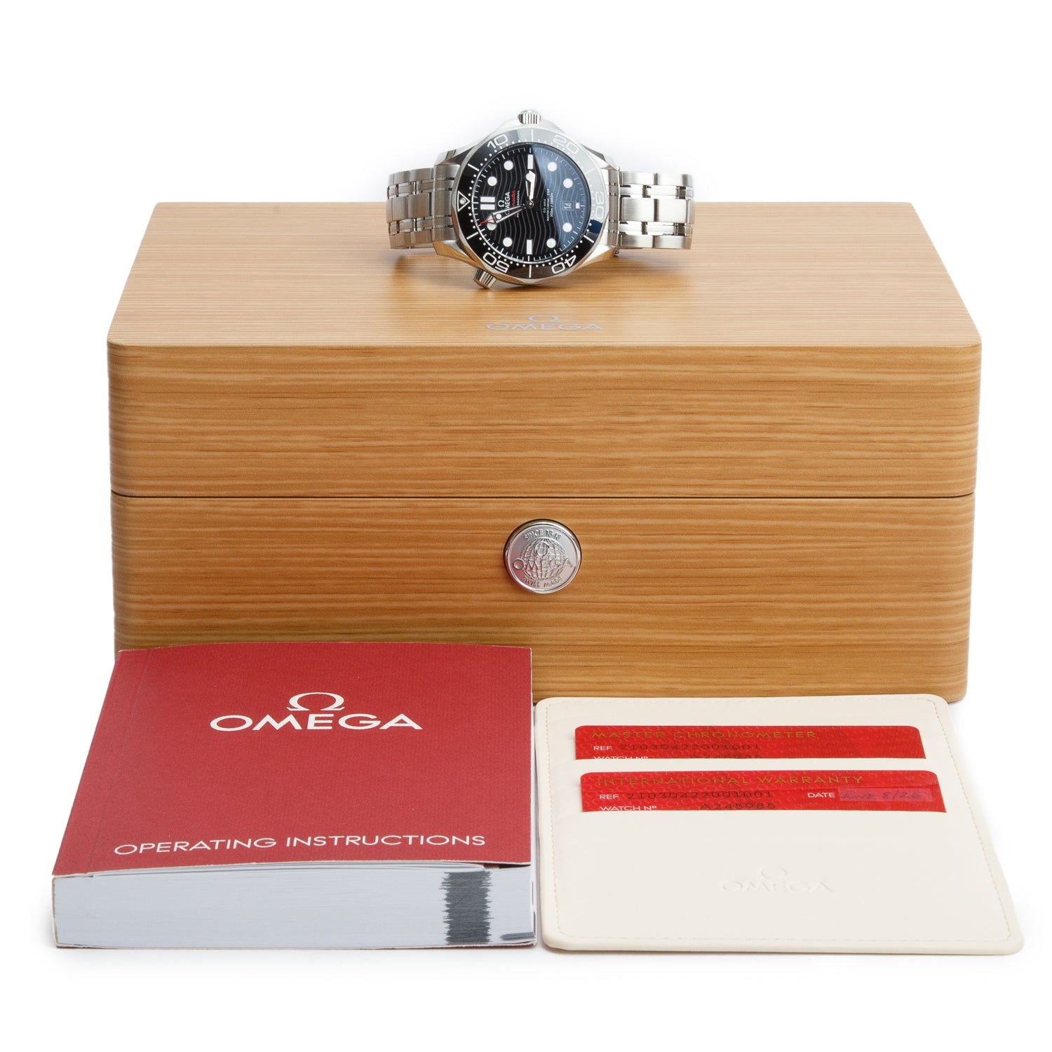 Omega 2026 Stainless Steel Seamaster Diver 300M Co-Axial Master Chronometer 42 MM Automatic Watch Black Dial w/ Box & Papers