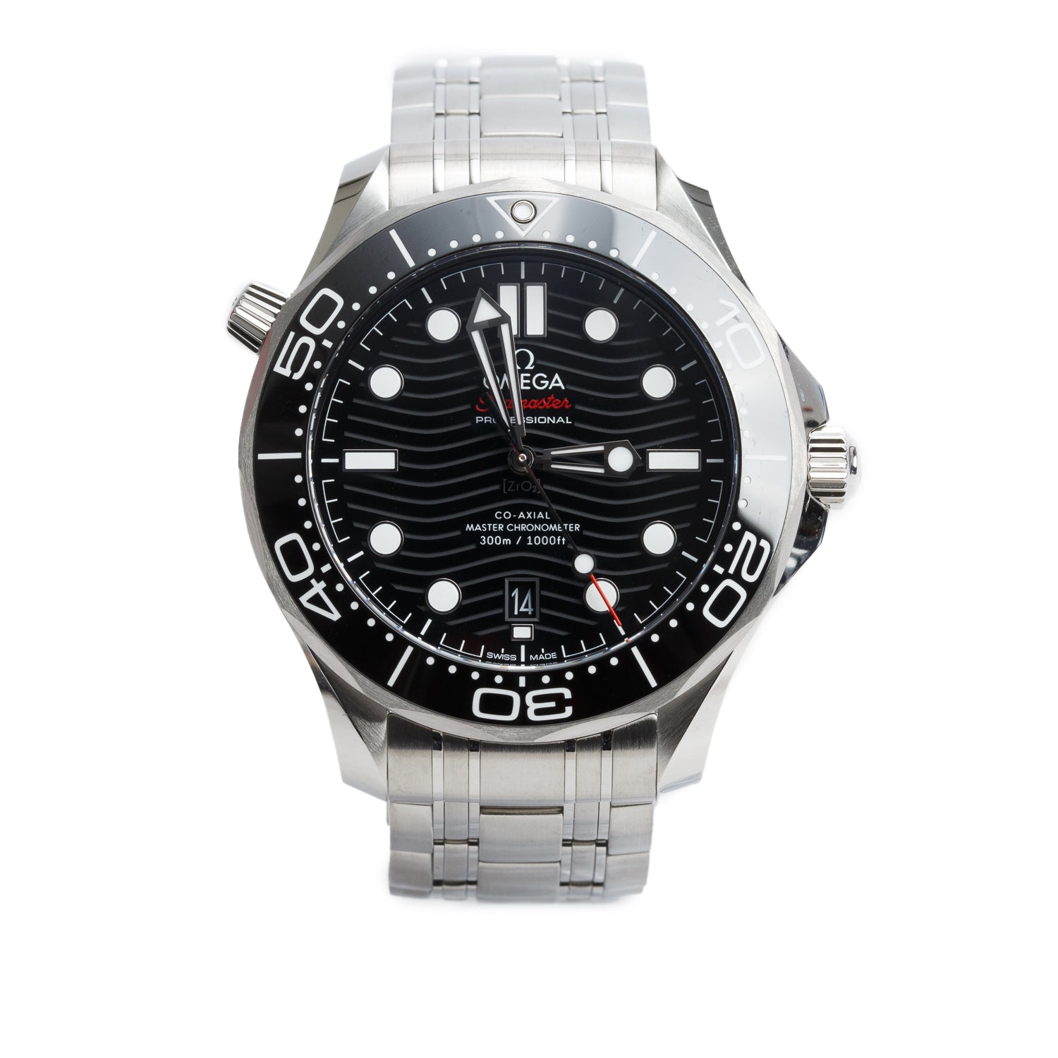 Omega 2026 Stainless Steel Seamaster Diver 300M Co-Axial Master Chronometer 42 MM Automatic Watch Black Dial w/ Box & Papers
