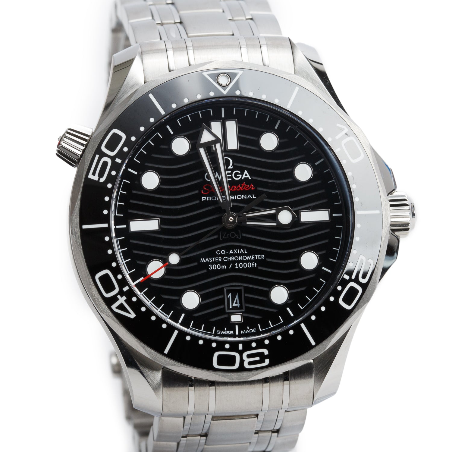 Omega 2026 Stainless Steel Seamaster Diver 300M Co-Axial Master Chronometer 42 MM Automatic Watch Black Dial w/ Box & Papers