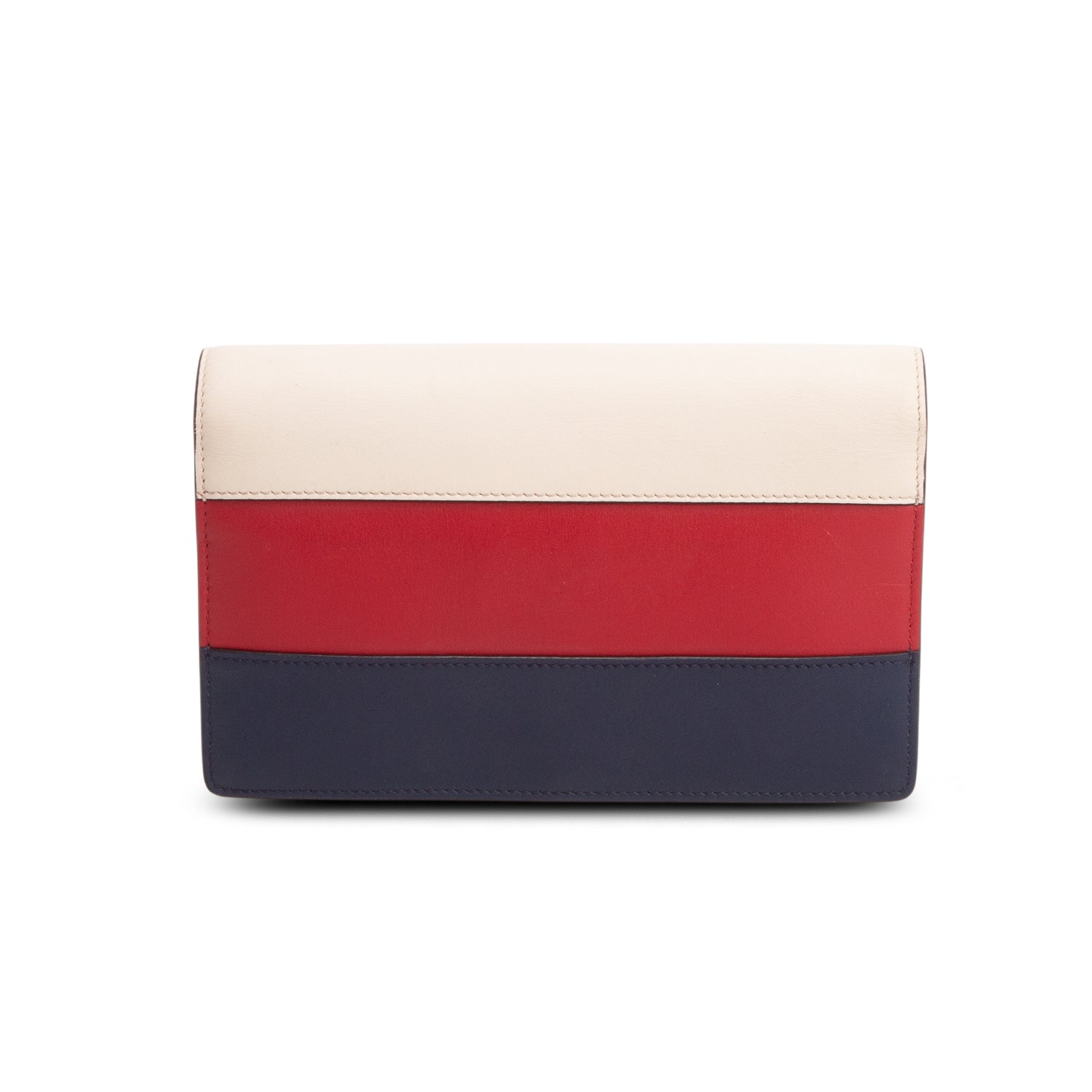 Gucci Tri-Color Calfskin Queen Margaret Chain Wallet