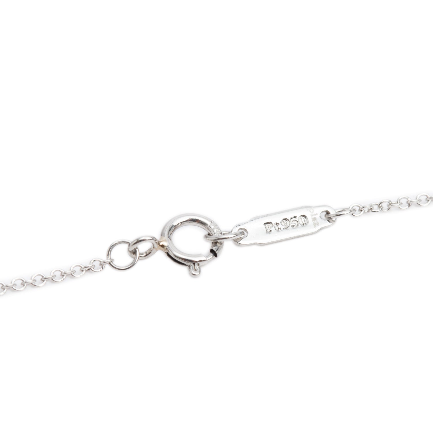 Tiffany & Co. Platinum Diamond Small Open Circle Pendant Necklace w/ Box