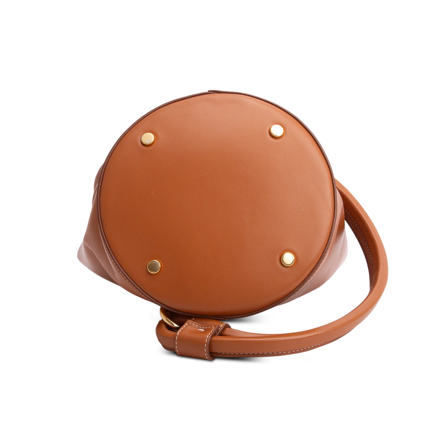Jacquemus Brown Leather Le Petite Tourni Bucket Bag