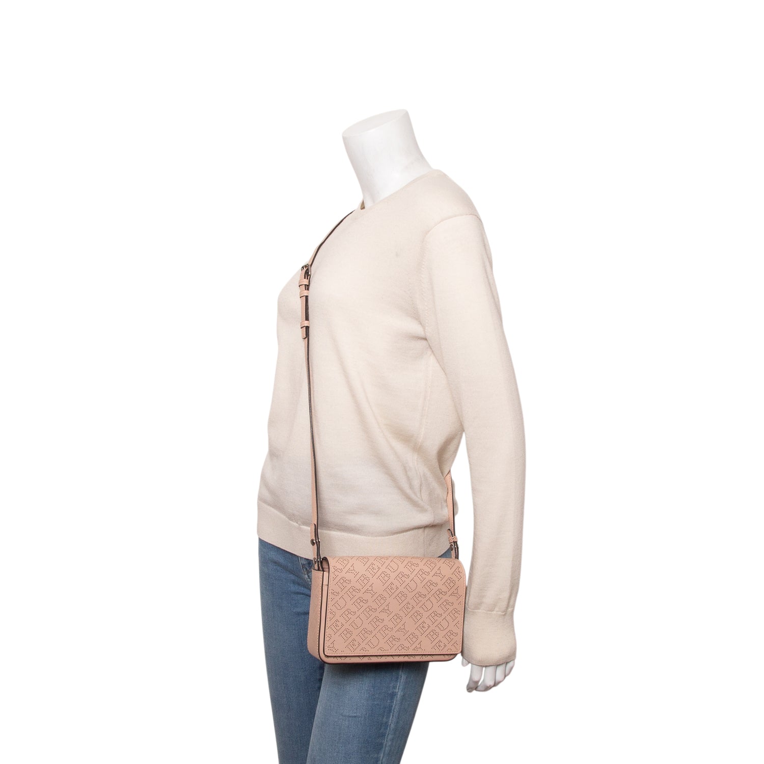 Burberry Pink Perforated Hampshire Bag w/ Box