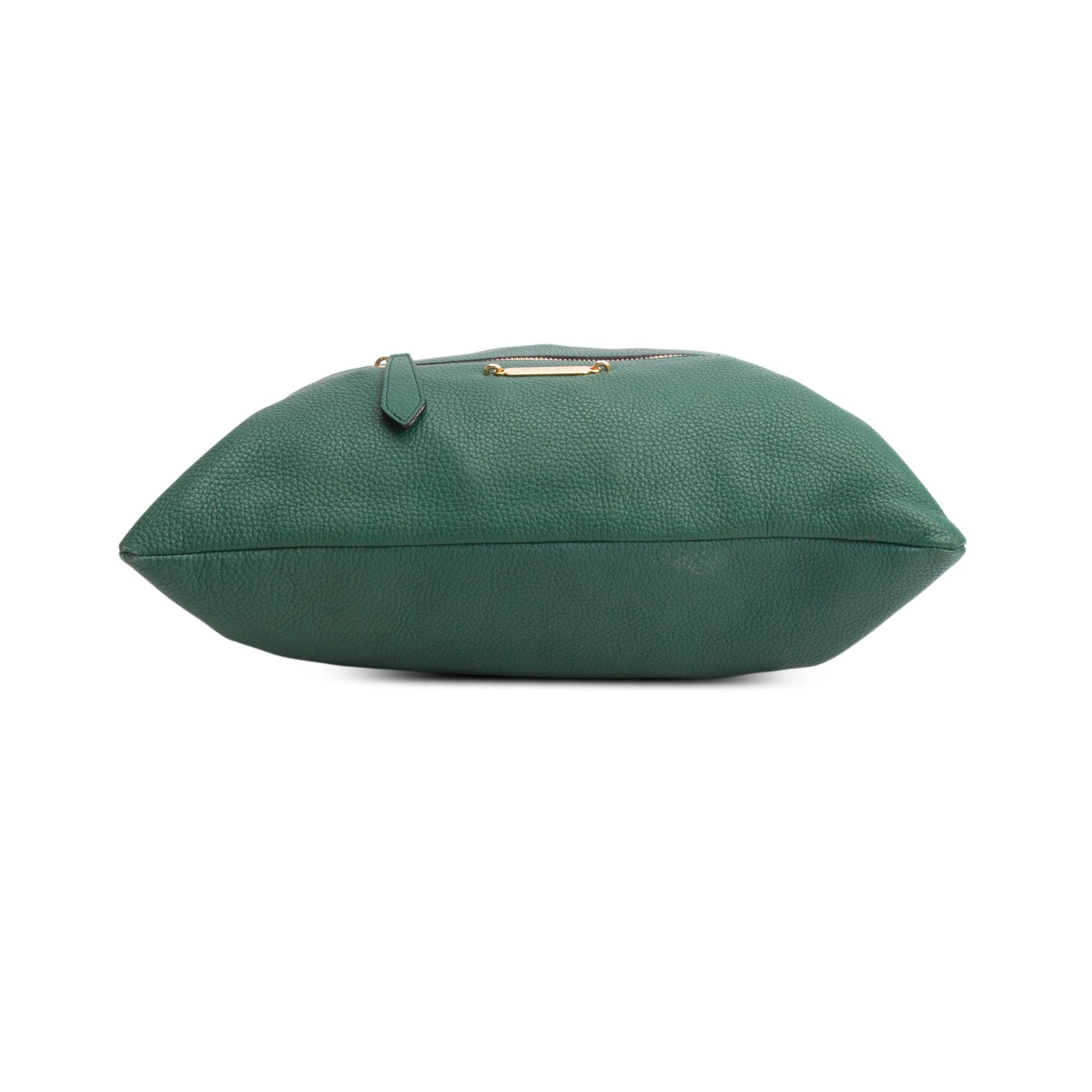 Burberry Green Grained Calfskin Big Crush Tote w/ Strap