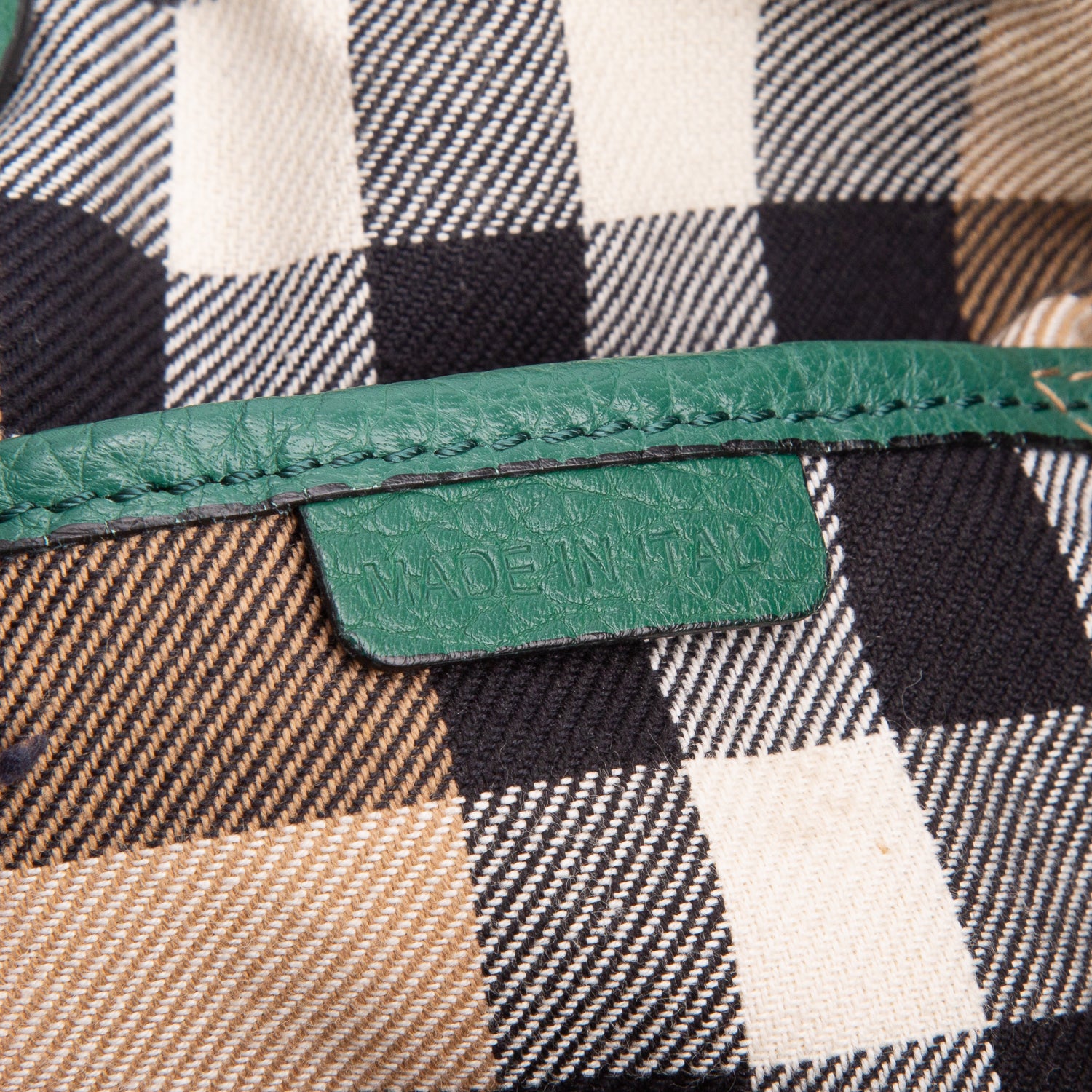 Burberry Green Grained Calfskin Big Crush Tote w/ Strap