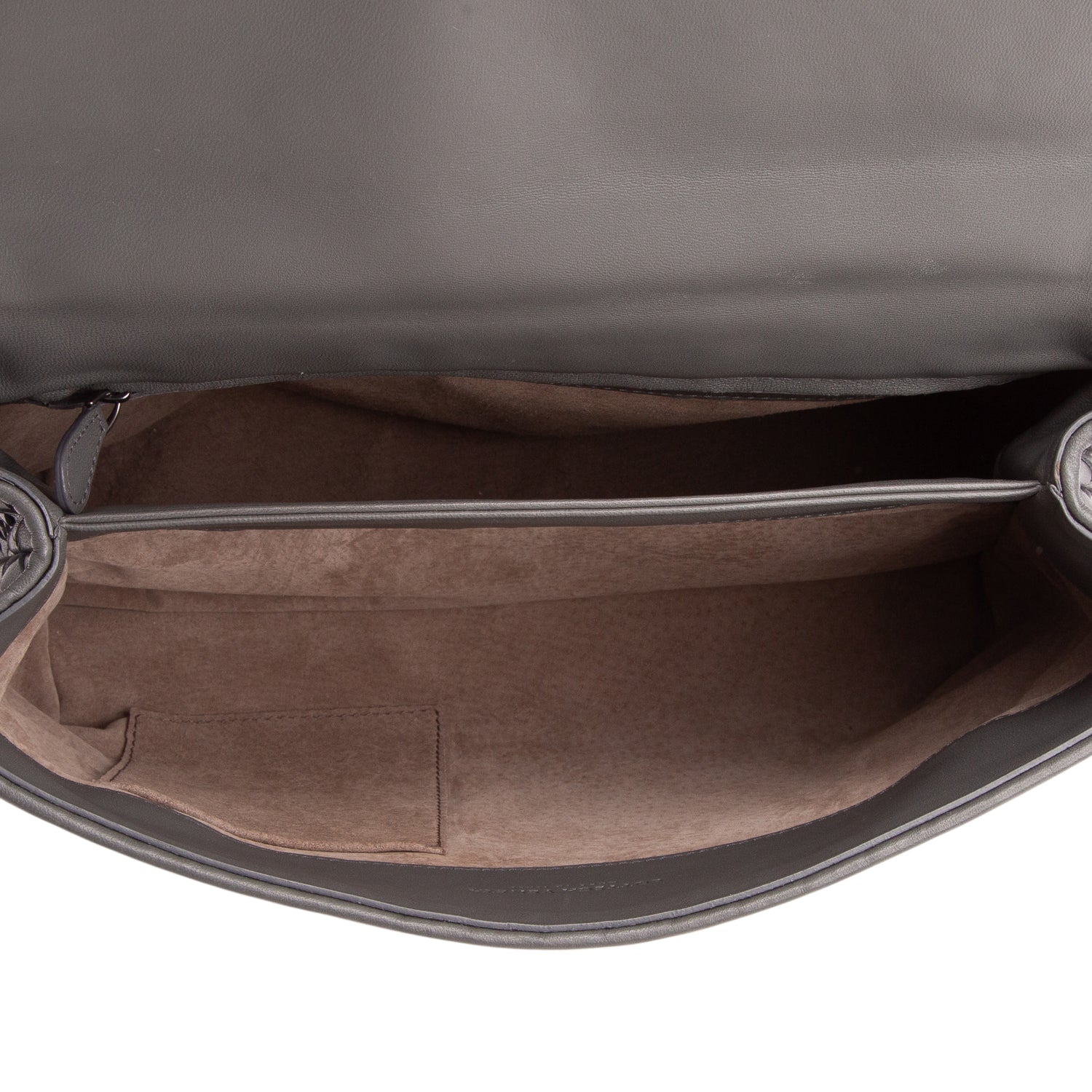 Bottega Veneta Grey Nappa Intrecciato Medium Olimpia Shoulder Bag