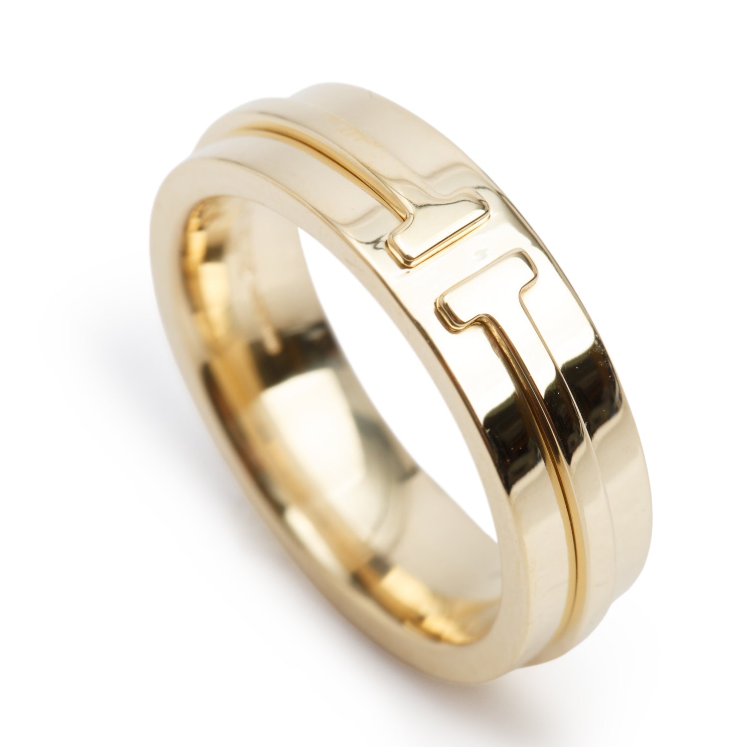 Tiffany & Co. 2023 18k Yellow Gold 5.5 MM T Wide Band Ring, Size 6 w/ Box & Receipt