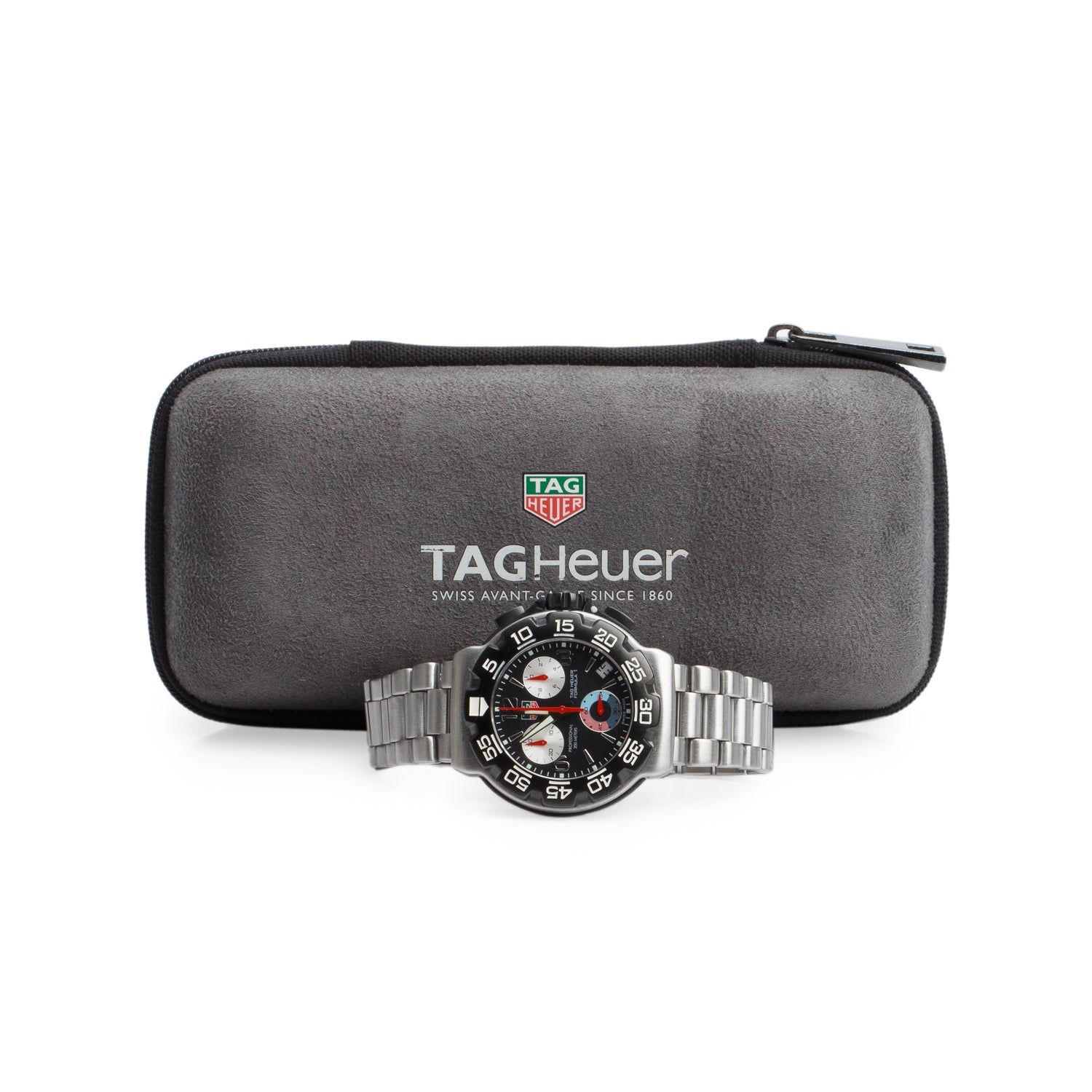 Tag Heuer Stainless Steel Formula 1 42 MM Chronograph Quartz Watch CAC1110-0 w/ Case & Papers