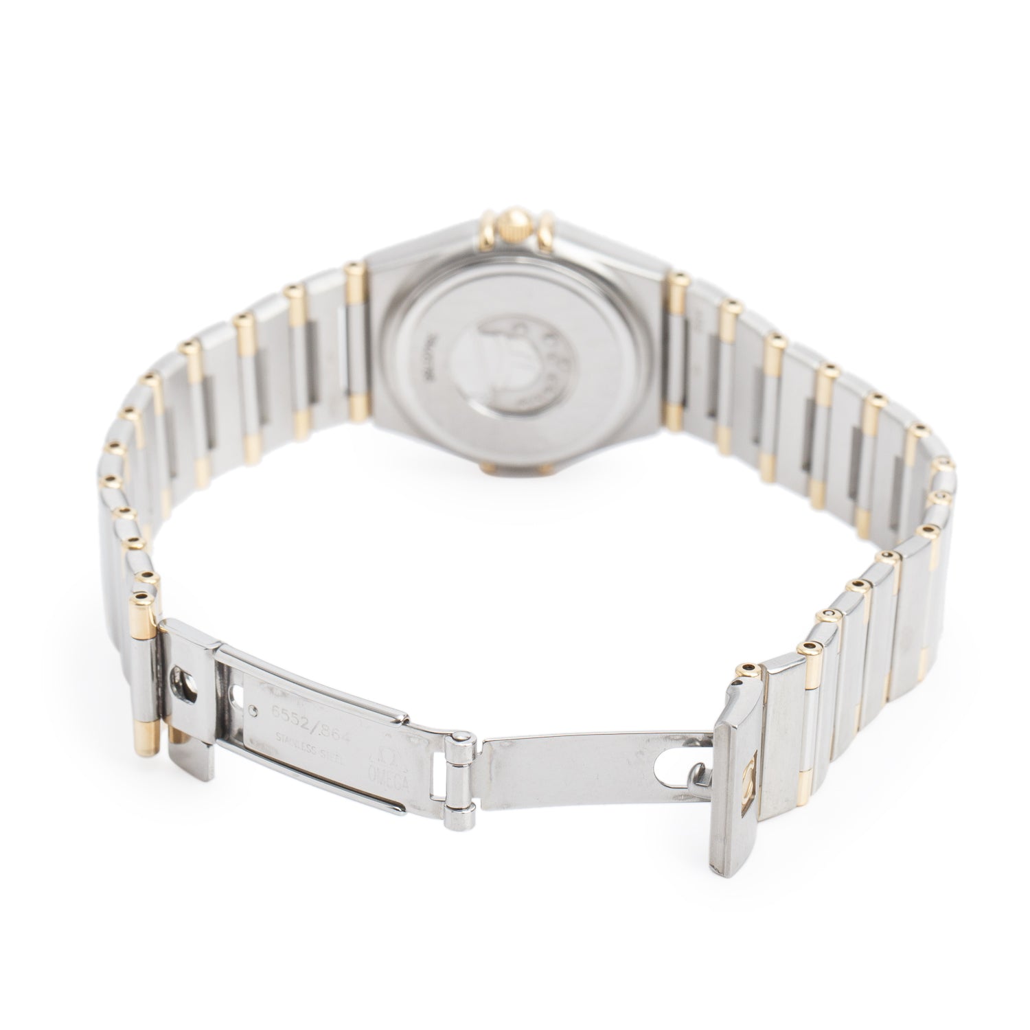 Omega Stainless Steel & 18k Yellow Gold Constellation 25.5 MM Quartz Watch Mother of Pearl Dial w/ Box & Papers