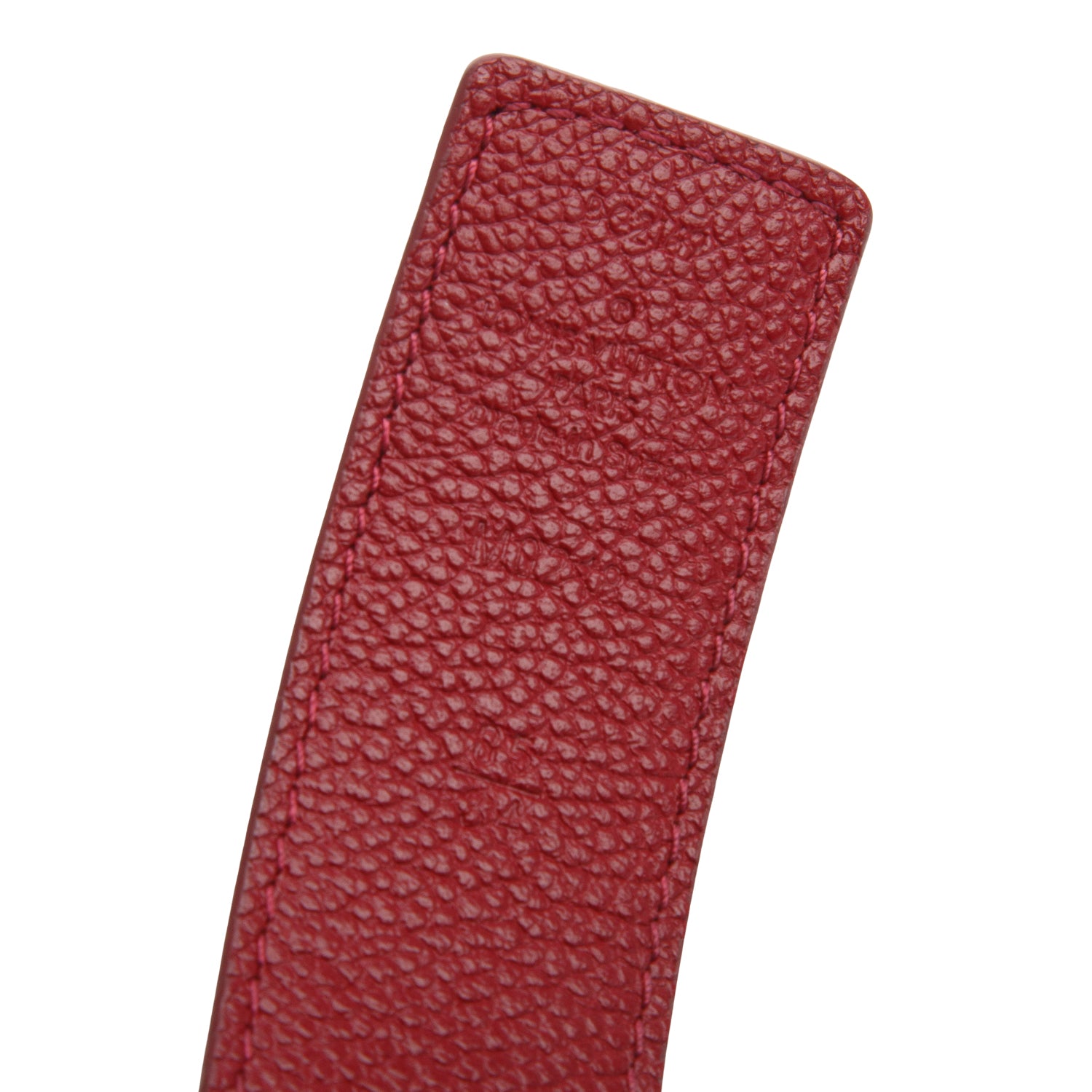Louis Vuitton Red Calfskin Leather & Monogram Canvas LV Initiales 40 MM Reversible Belt, Size 85 34