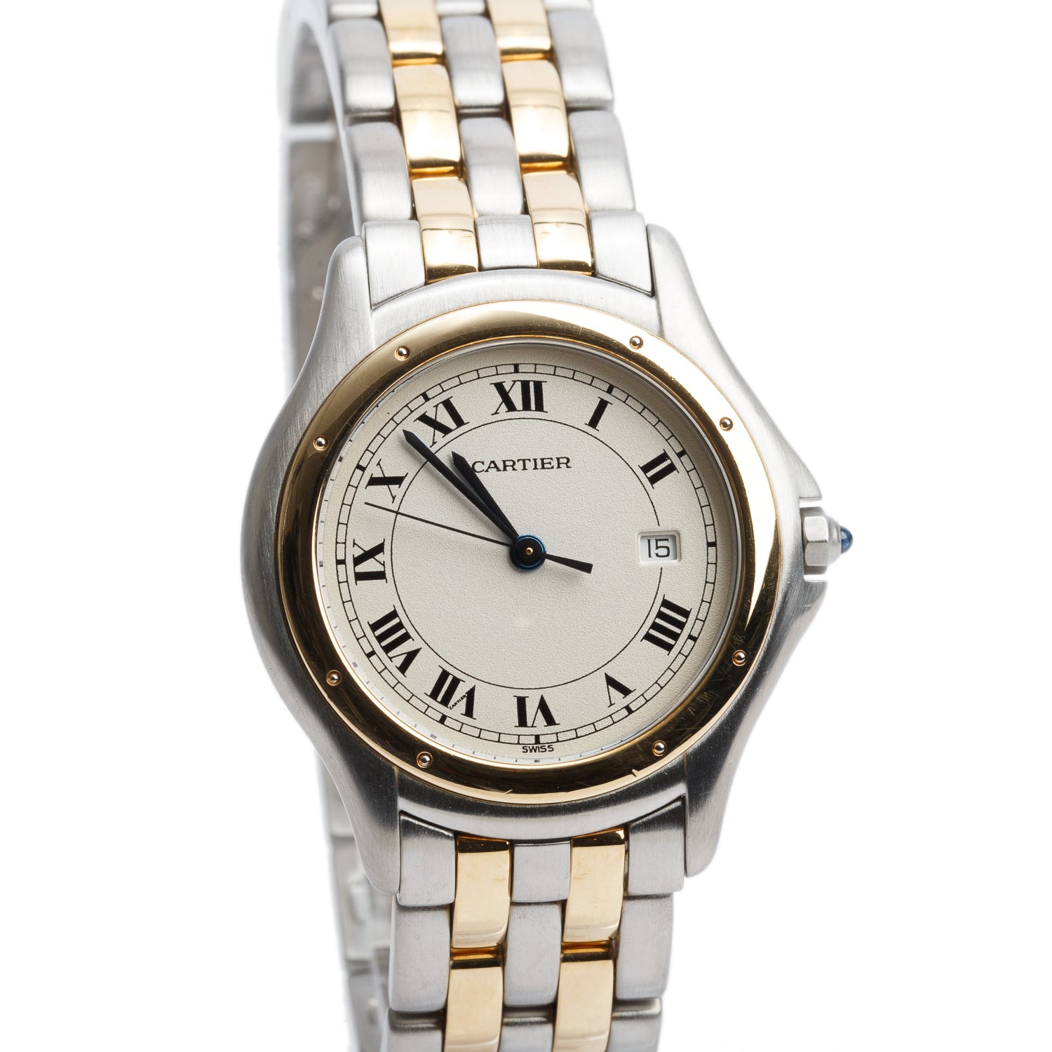 Cartier Stainless Steel & 18k Yellow Gold Cougar 33 MM Quartz Watch 187904