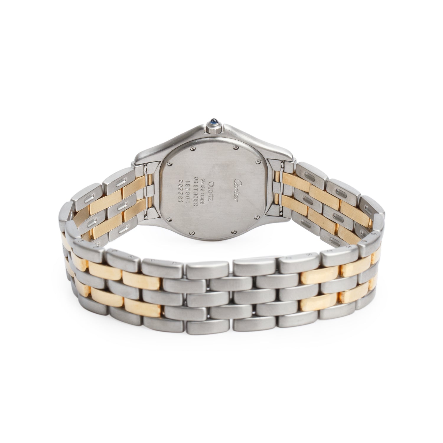 Cartier Stainless Steel & 18k Yellow Gold Cougar 33 MM Quartz Watch 187904