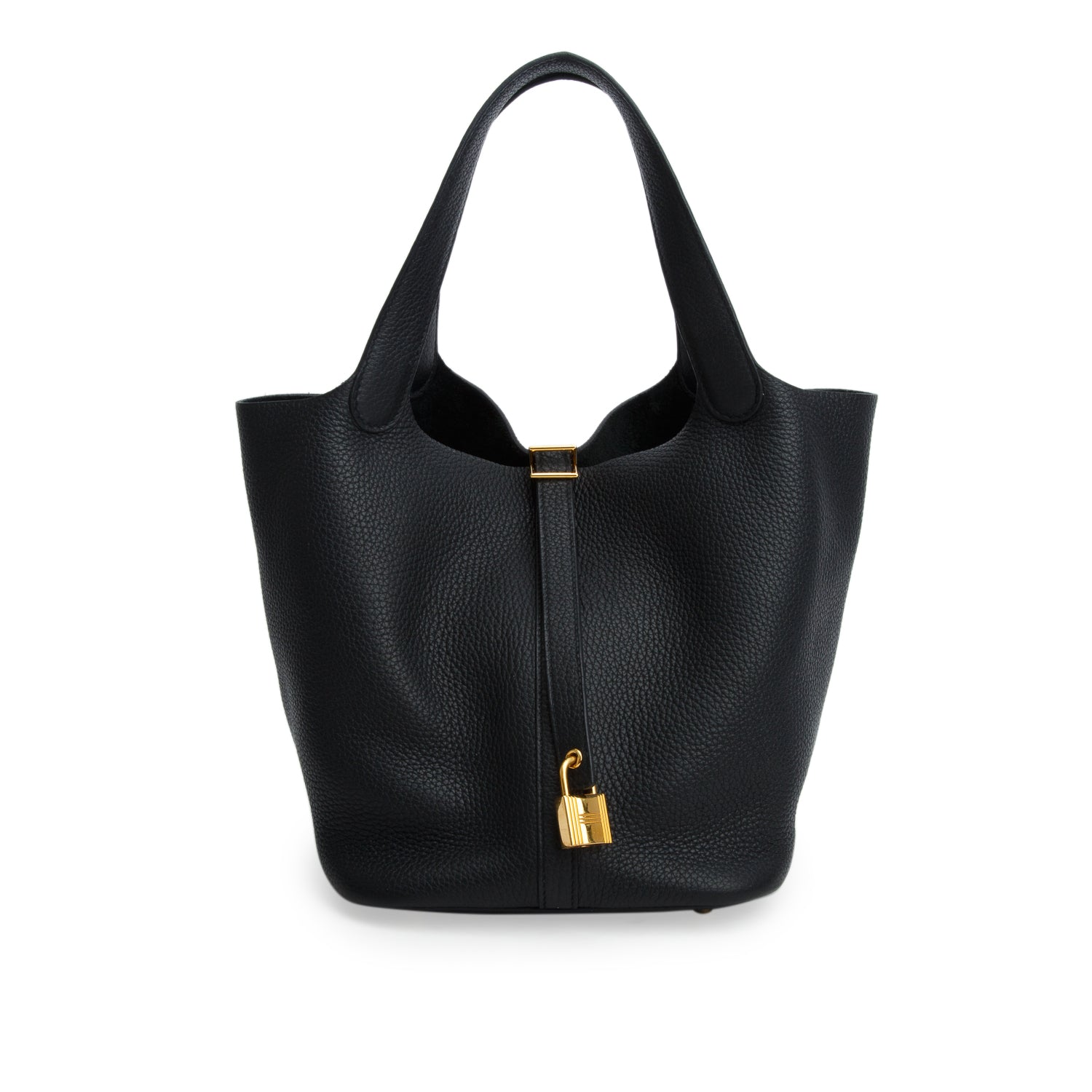 Hermes Noir Taurillon Clemence Picotin Lock 22