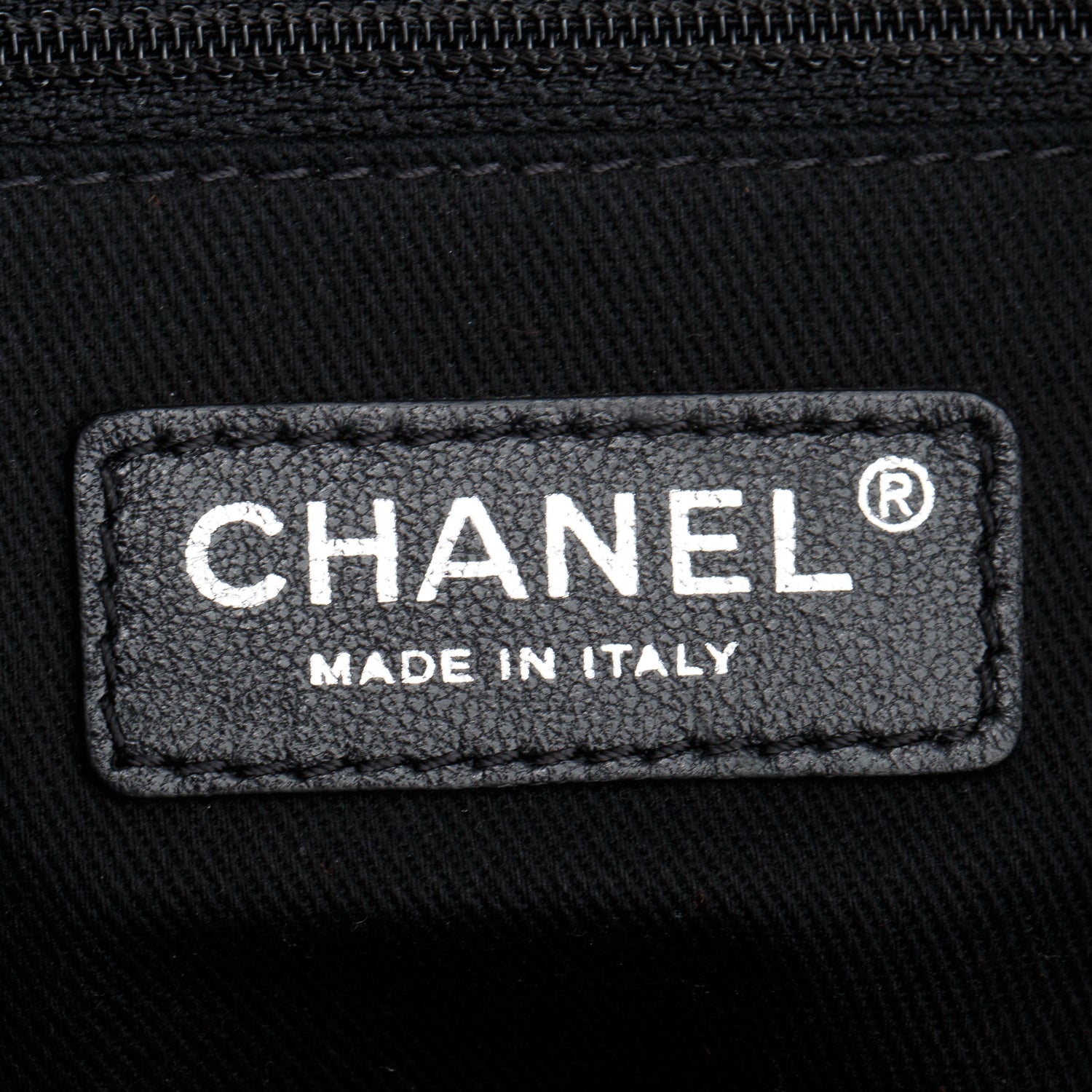 Chanel Black Calfskin Laser Cut Perforated CC Tote