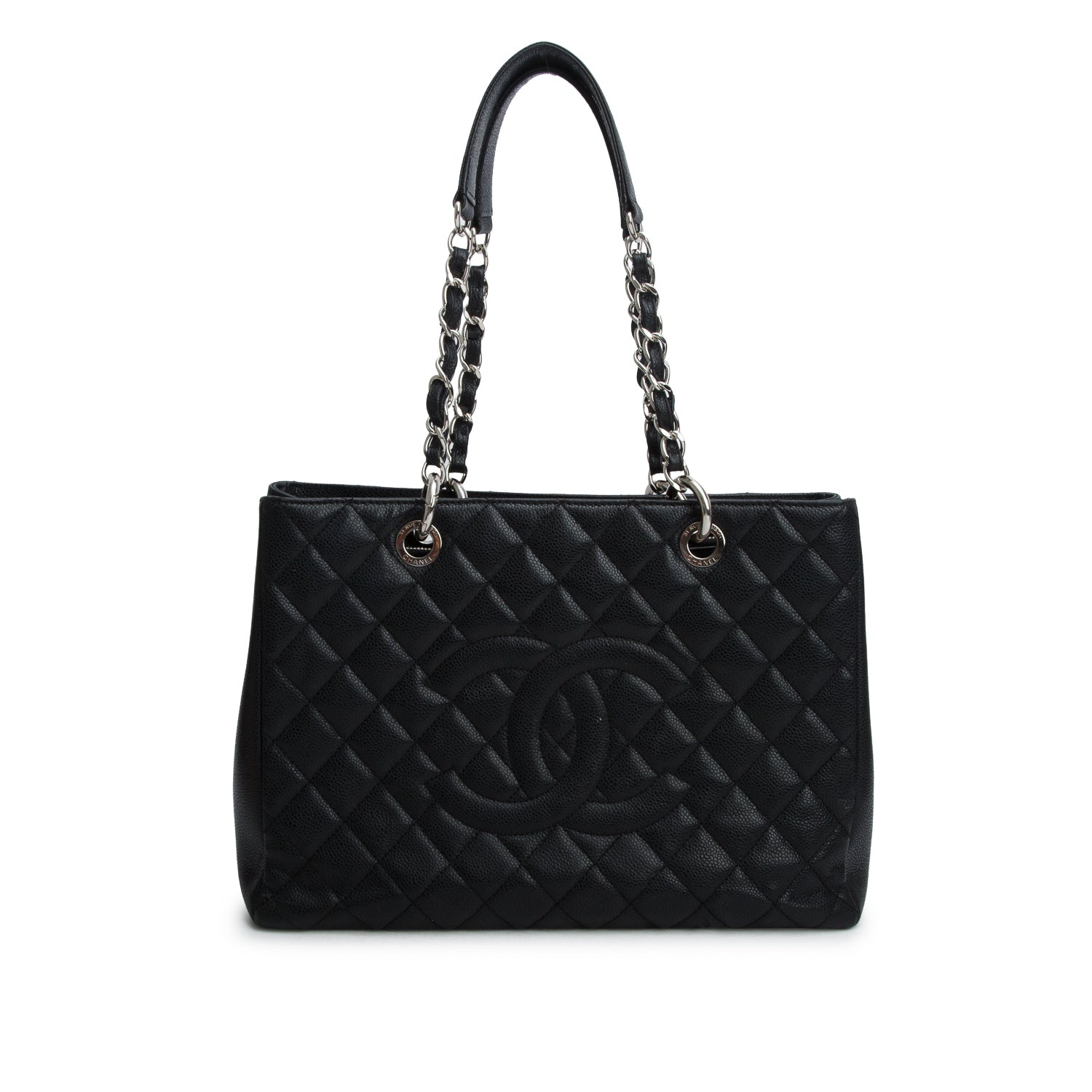 Chanel Black Caviar Leather Grand Shopping Tote (GST)