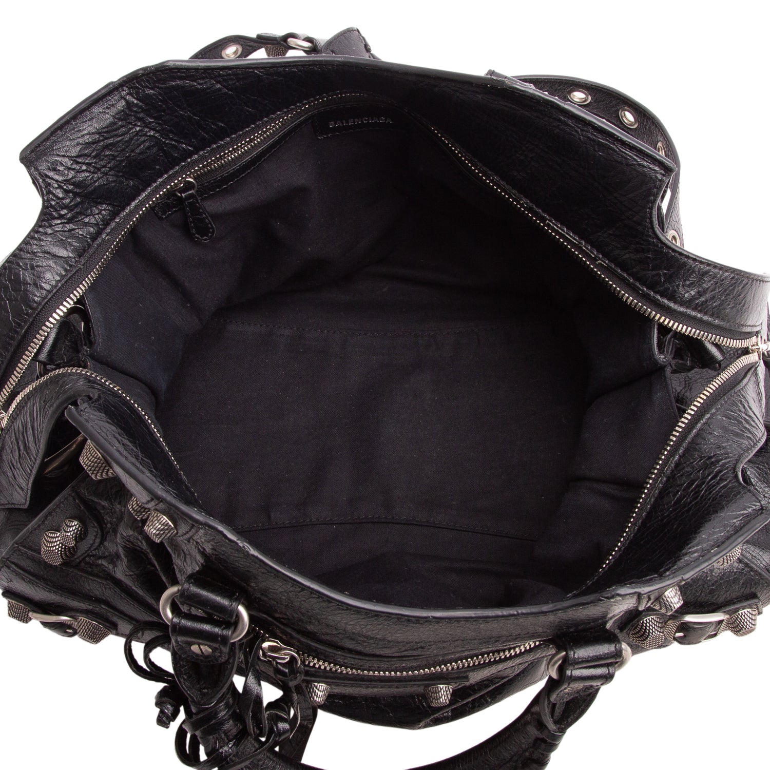 Balenciaga Black Agneau Arena Neo Cagole City Handbag w/ Strap