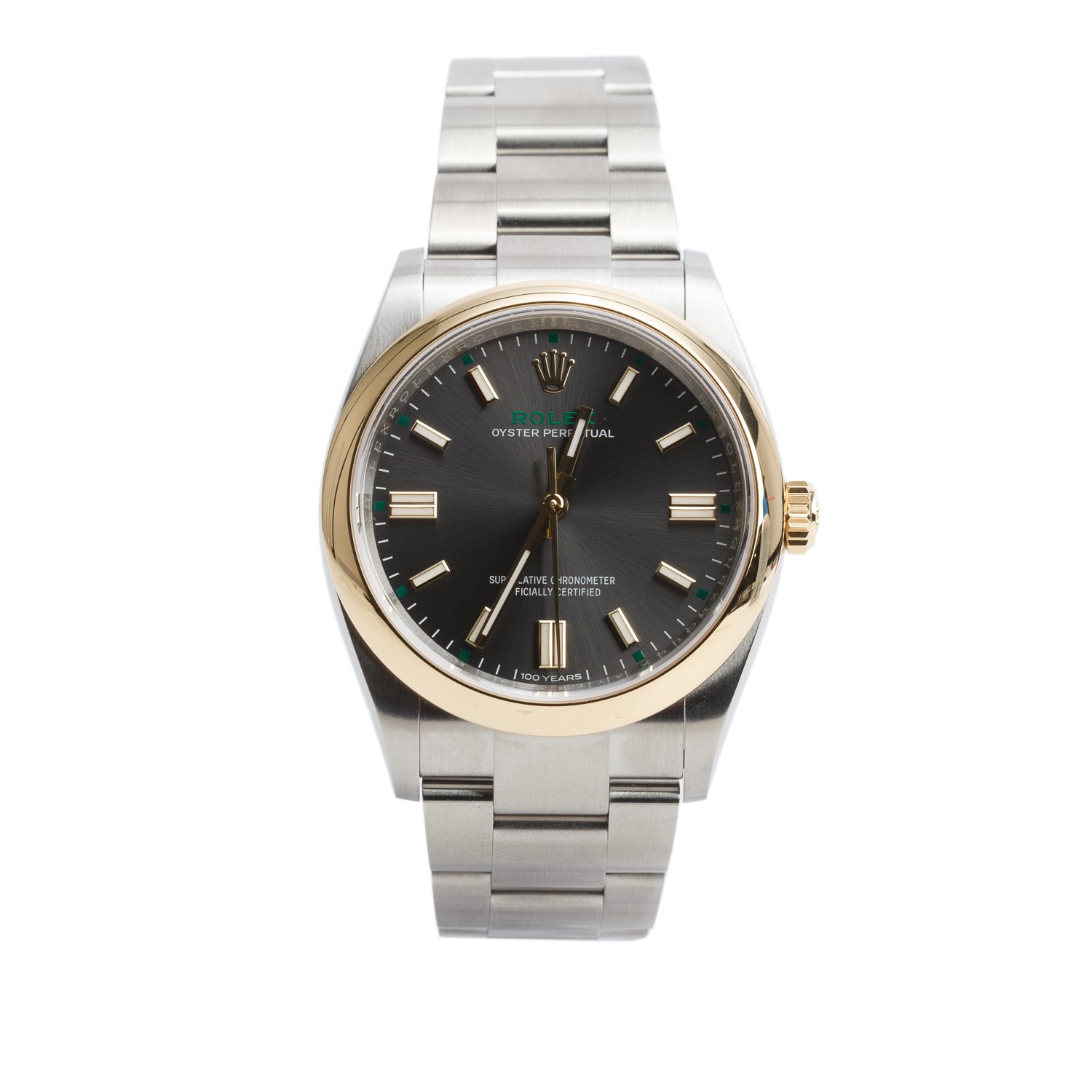 Rolex 2026 Stainless Steel & 18k Yellow Gold Oyster Perpetual 36 MM Automatic Watch Grey Slate Dial 126003 w/ Box & Papers