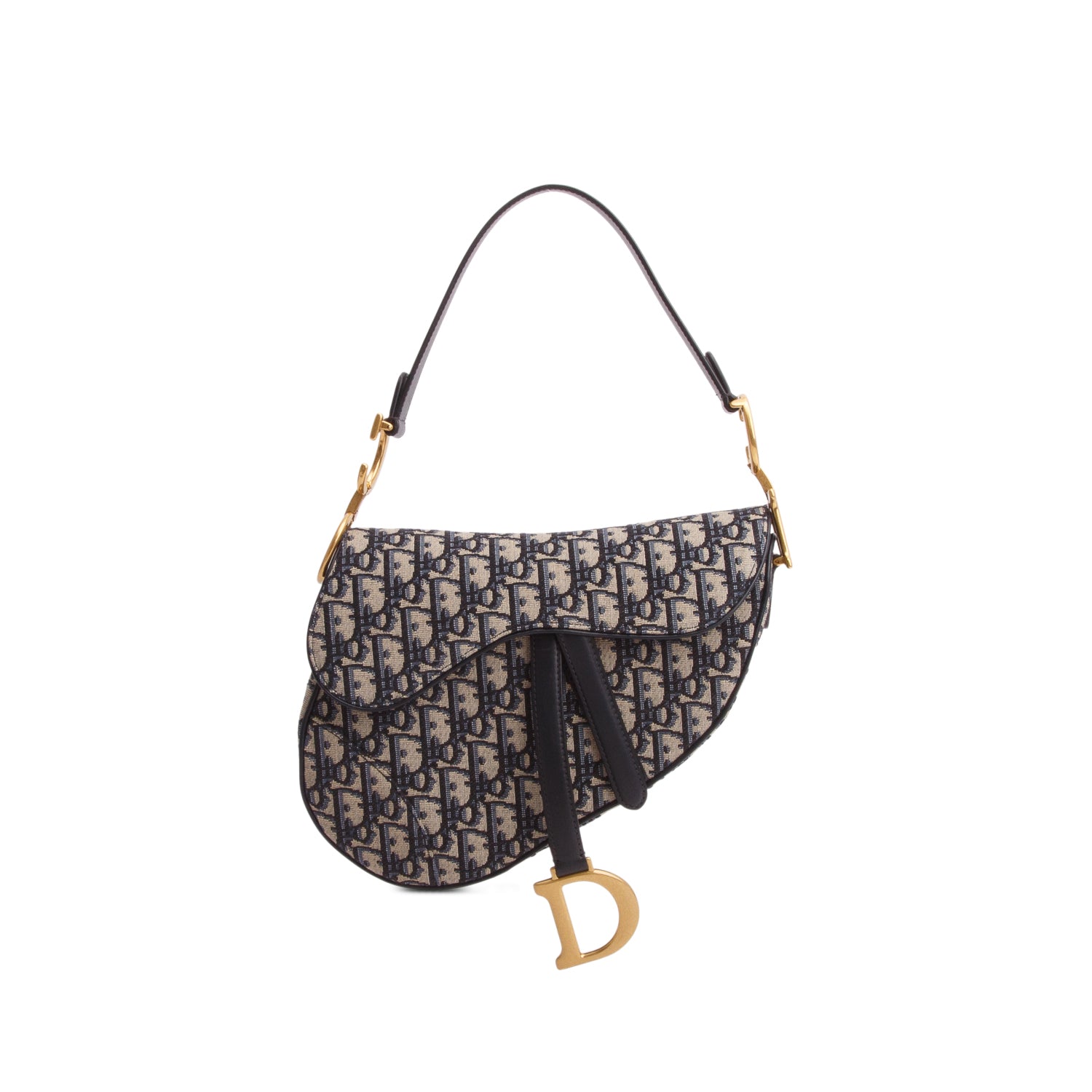 Christian Dior 2022 Oblique Medium Saddle Bag w/ Box & Strap