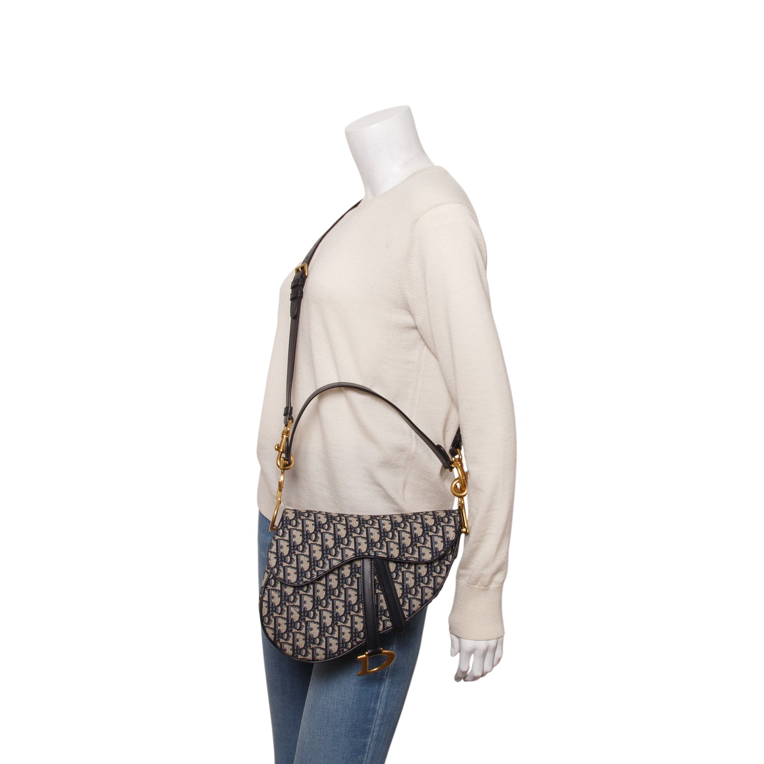 Christian Dior 2022 Oblique Medium Saddle Bag w/ Box & Strap