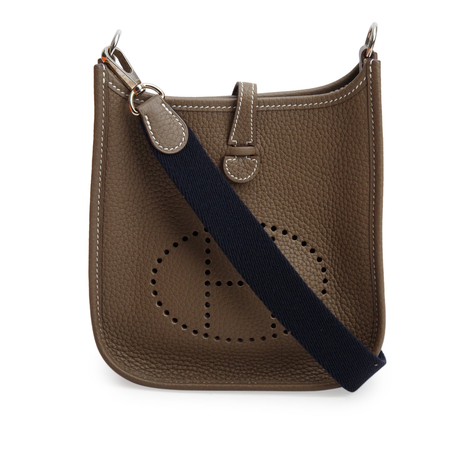 Hermes 2020 Etoupe/Bleu Nuit Taurillon Clemence Amazone Evelyne TPM 16