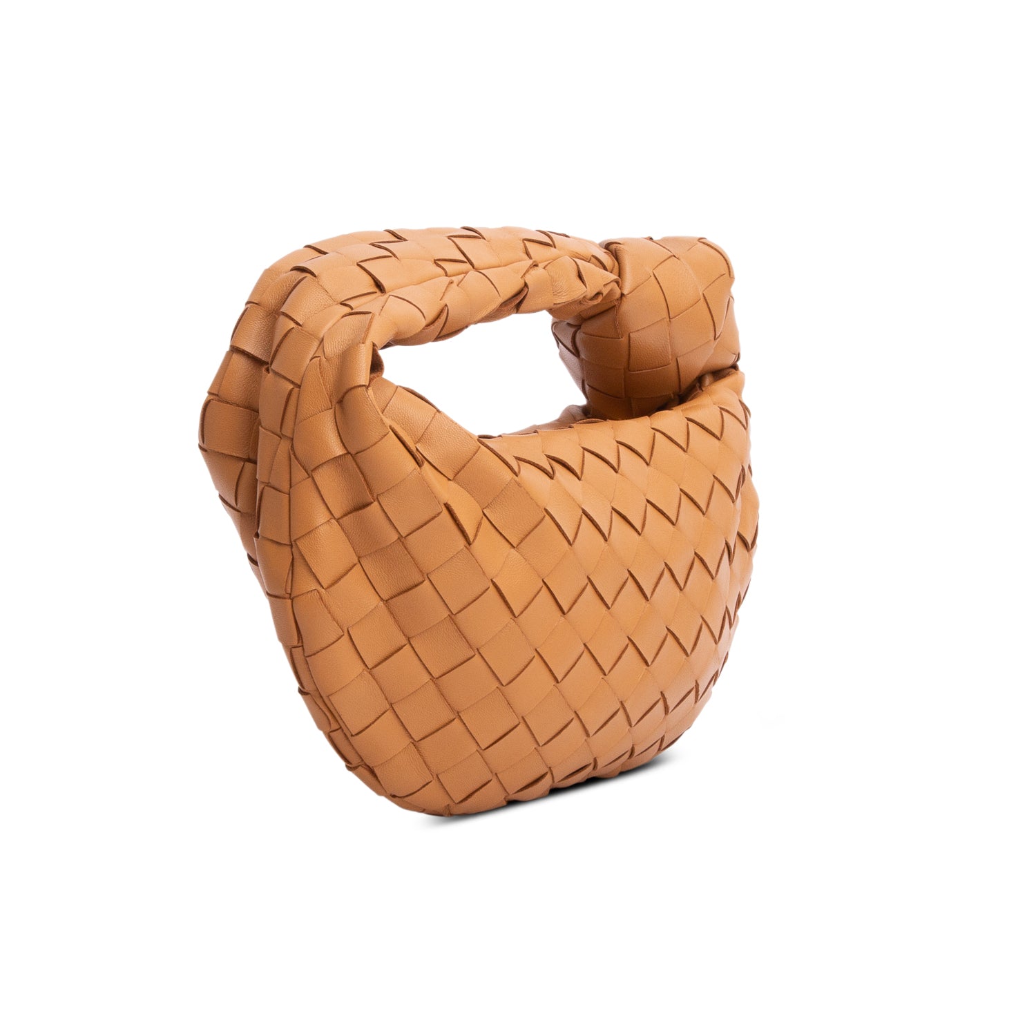 Bottega Veneta Brown Lambskin Intrecciato Mini Jodie