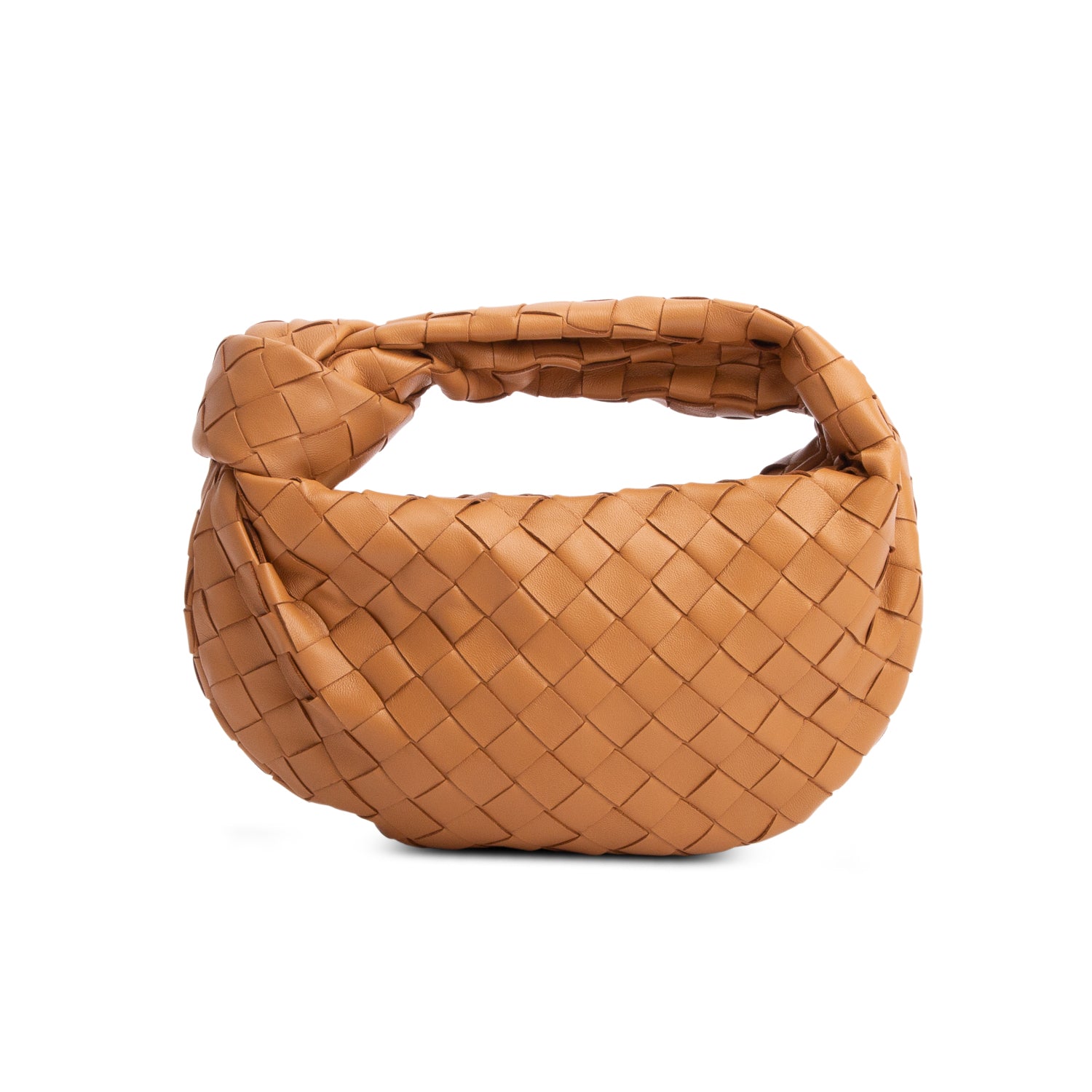 Bottega Veneta Brown Lambskin Intrecciato Mini Jodie