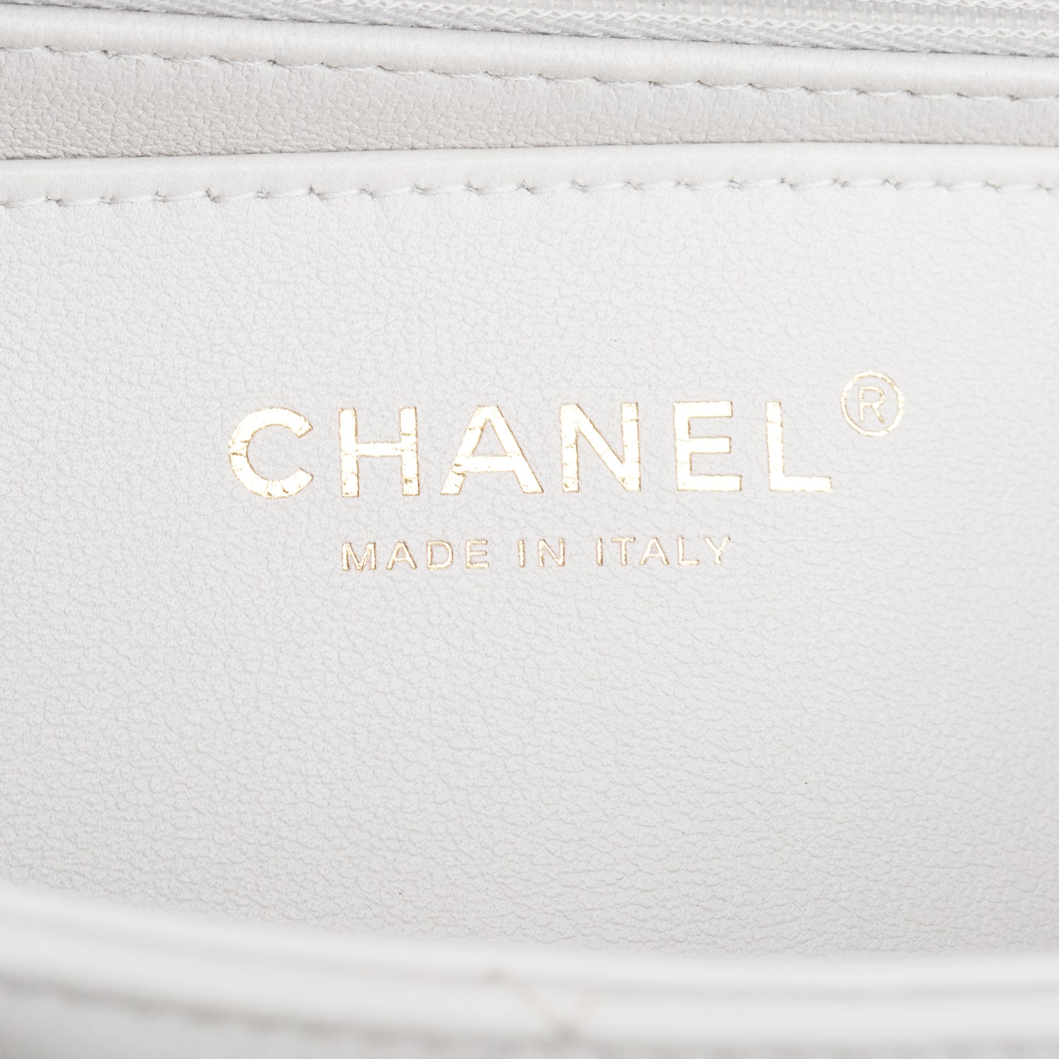 Chanel Grey Lambskin Quilted Mini Rectangular Flap Bag