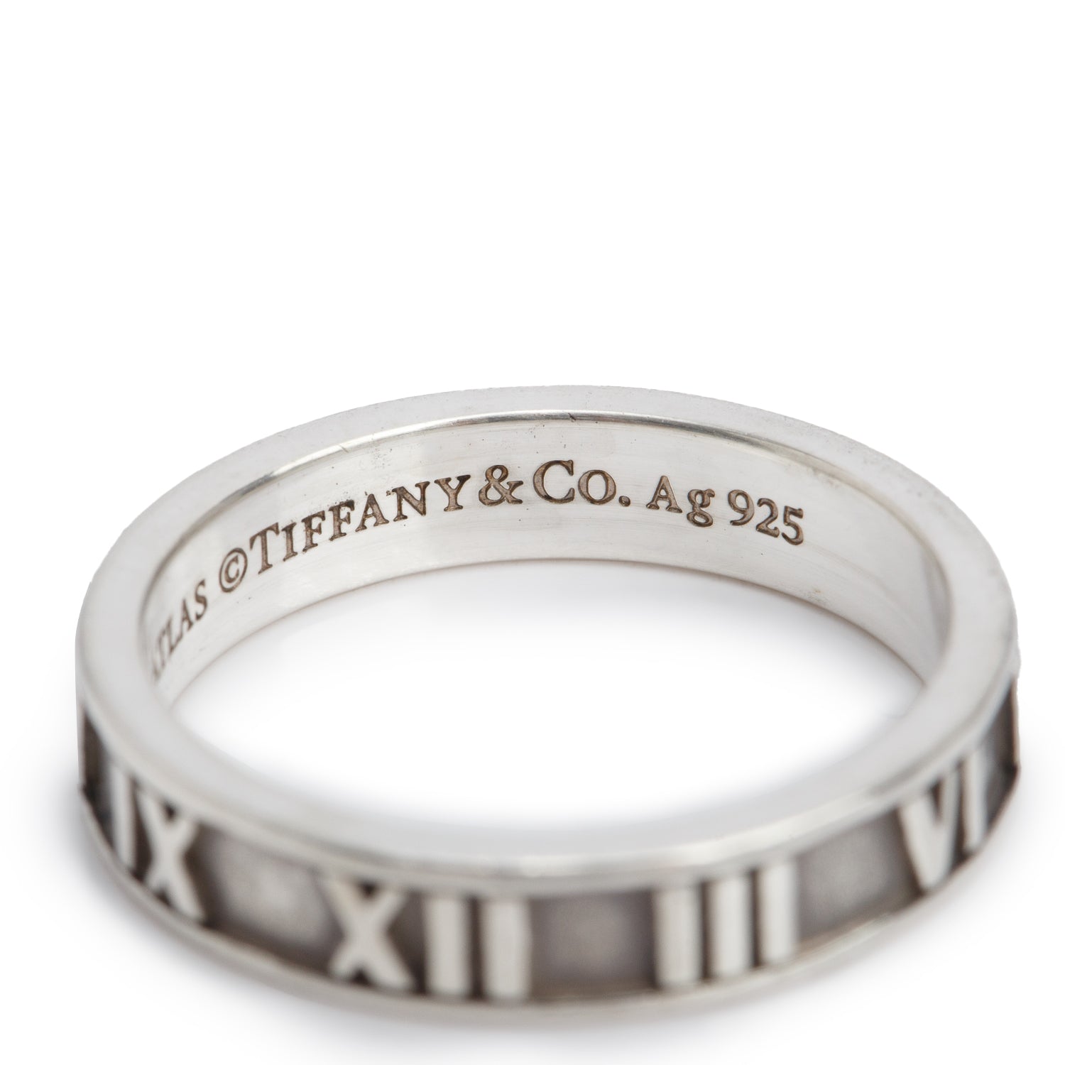 Tiffany & Co. Sterling Silver Atlas Narrow Band, Ring Size 6.75