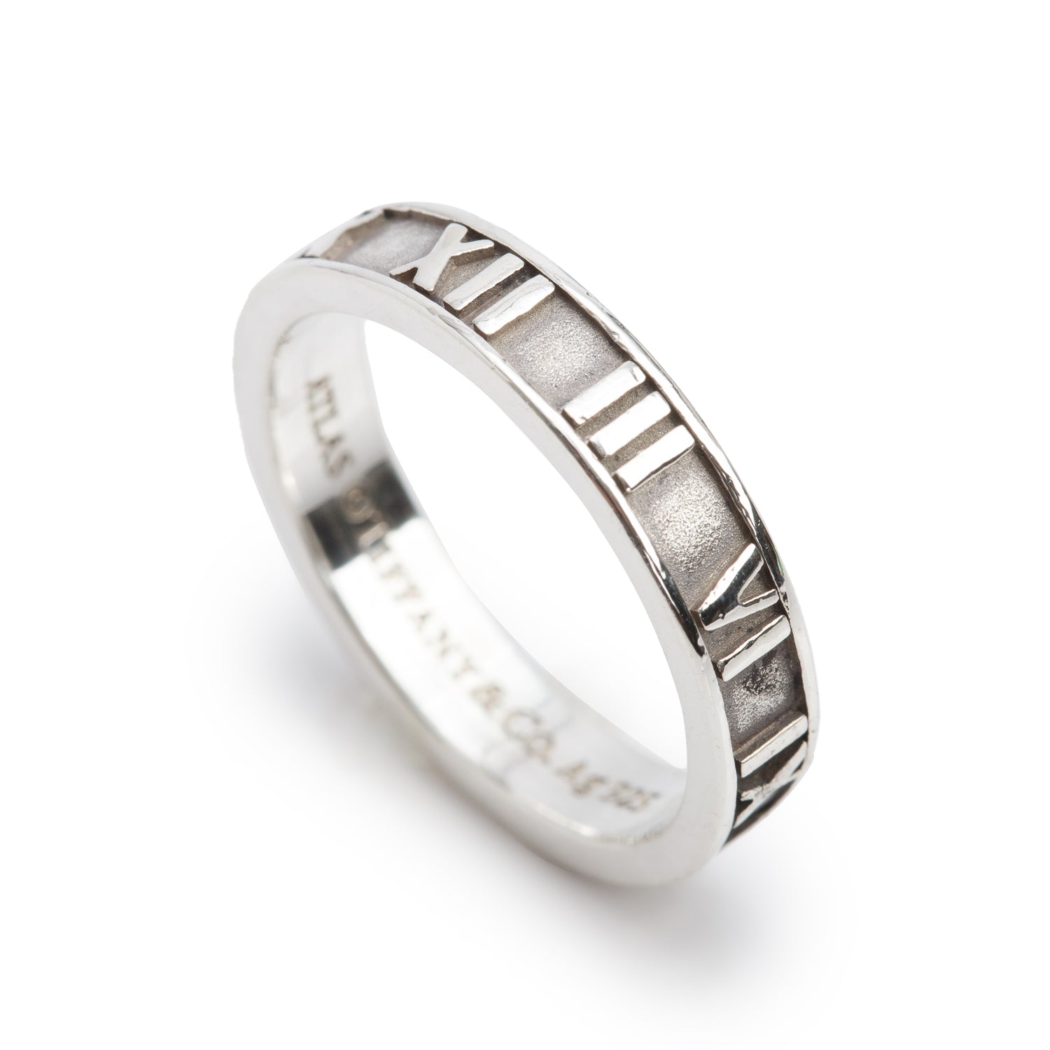 Tiffany & Co. Sterling Silver Atlas Narrow Band, Ring Size 6.75