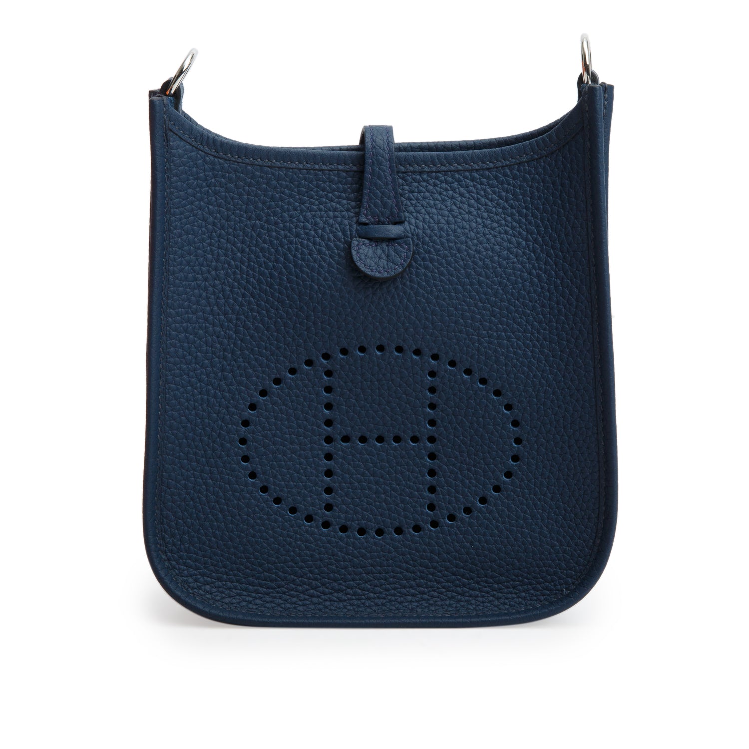 Hermes 2024 Bleu Nuit/Azur/Mauve Pale Taurillon Clemence Amazone Evelyne TPM 16 w/ Box