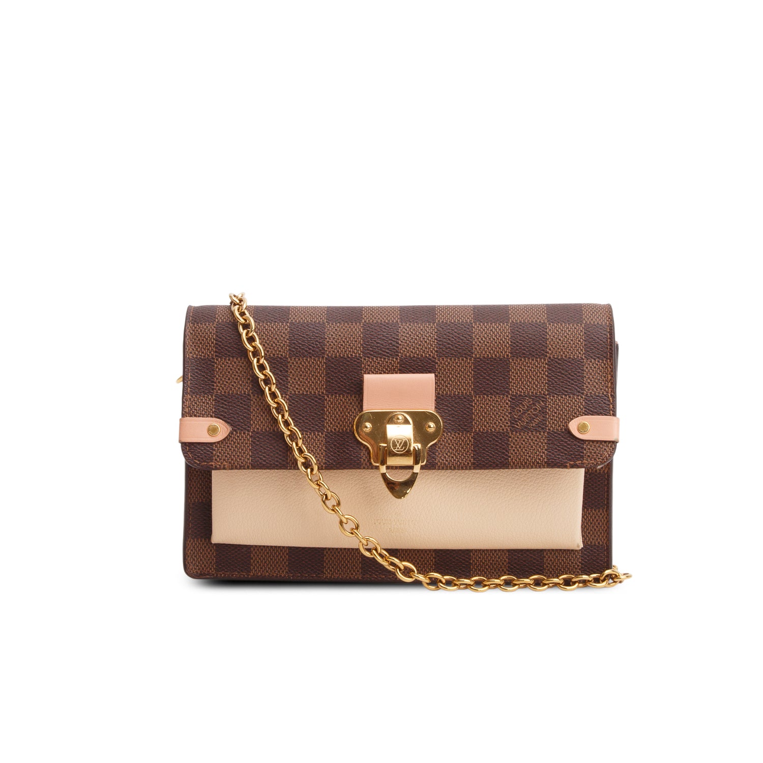 Louis Vuitton 2022 Damier Ebene Vavin Chain Wallet w/ Box & Receipt