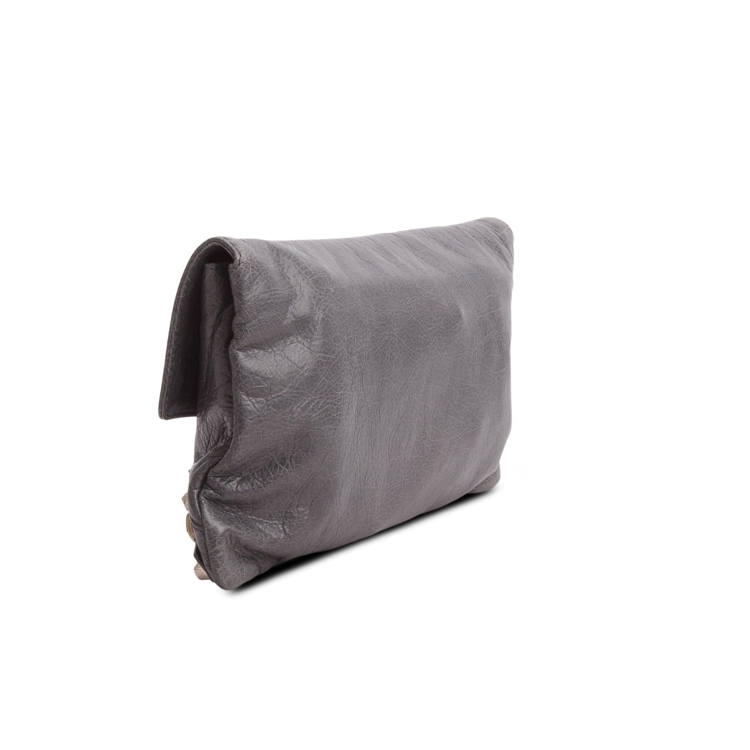 Balenciaga Grey Agneau Envelope Clutch