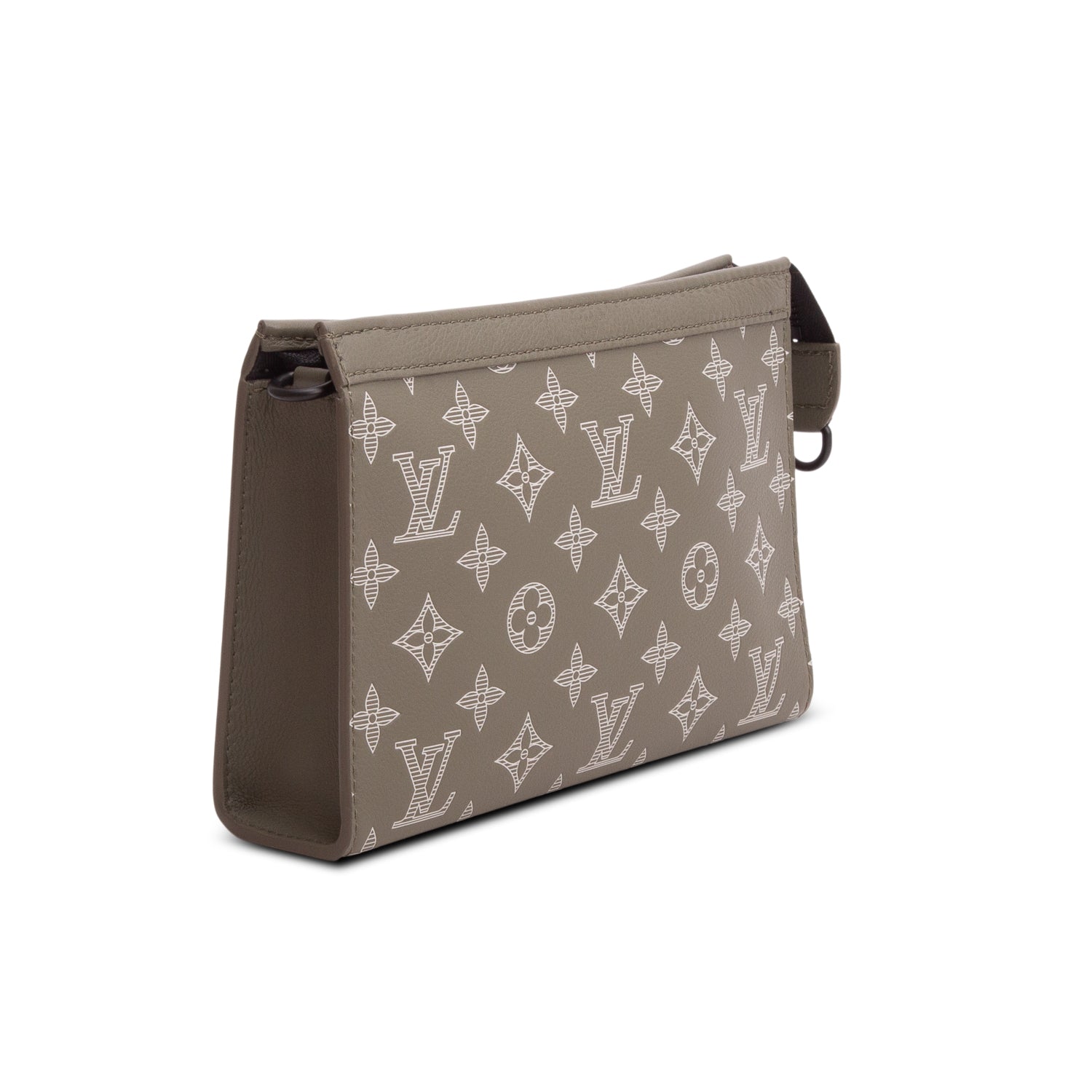 Louis Vuitton Green Monogram Shadow Leather Gaston Wearable Wallet w/ Box, Pouch & Strap