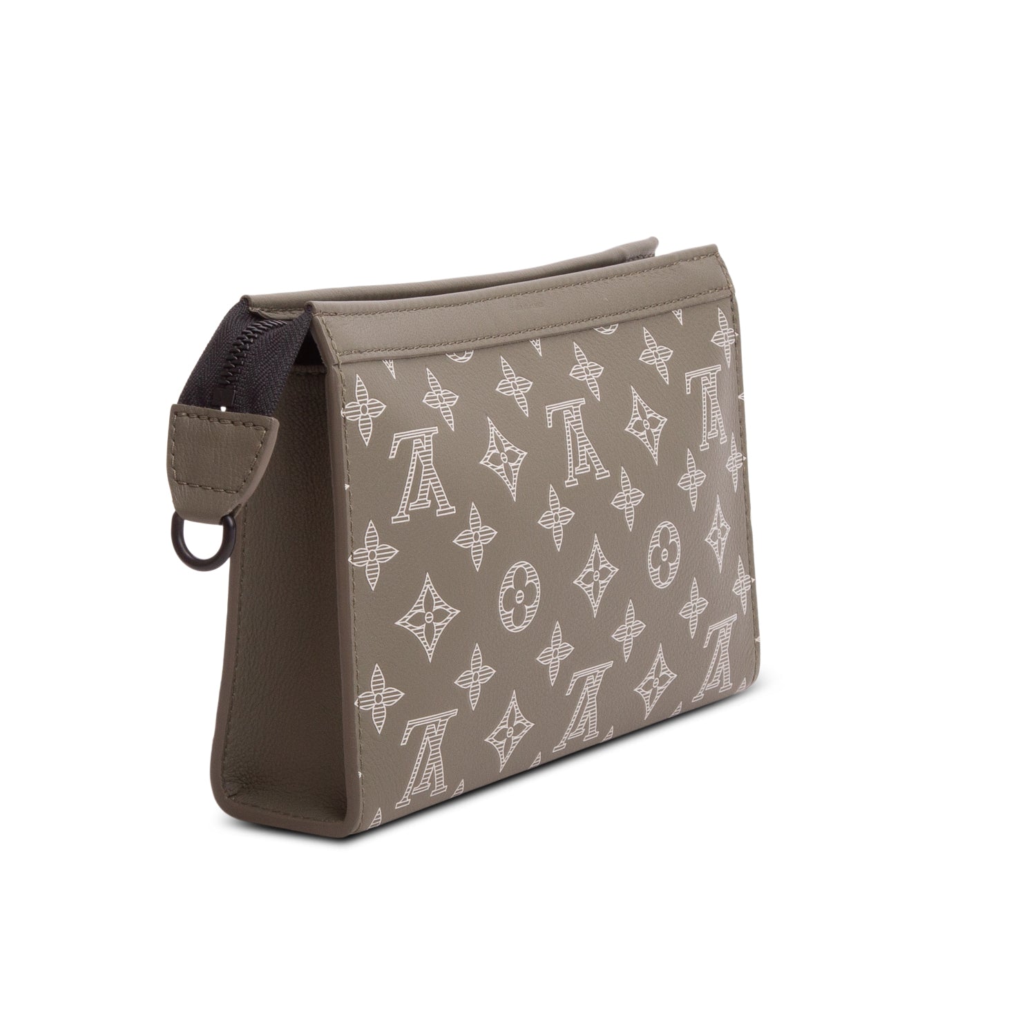 Louis Vuitton Green Monogram Shadow Leather Gaston Wearable Wallet w/ Box, Pouch & Strap
