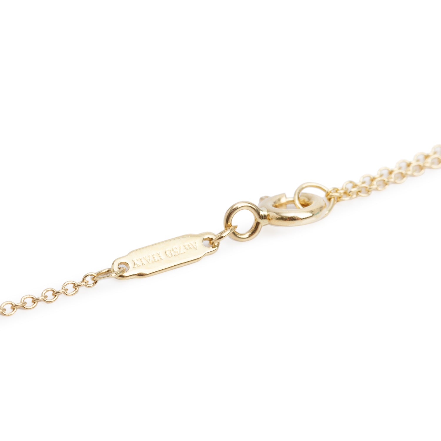 Tiffany & Co. 18k Yellow Gold Small T Smile Pendant Necklace w/ Box