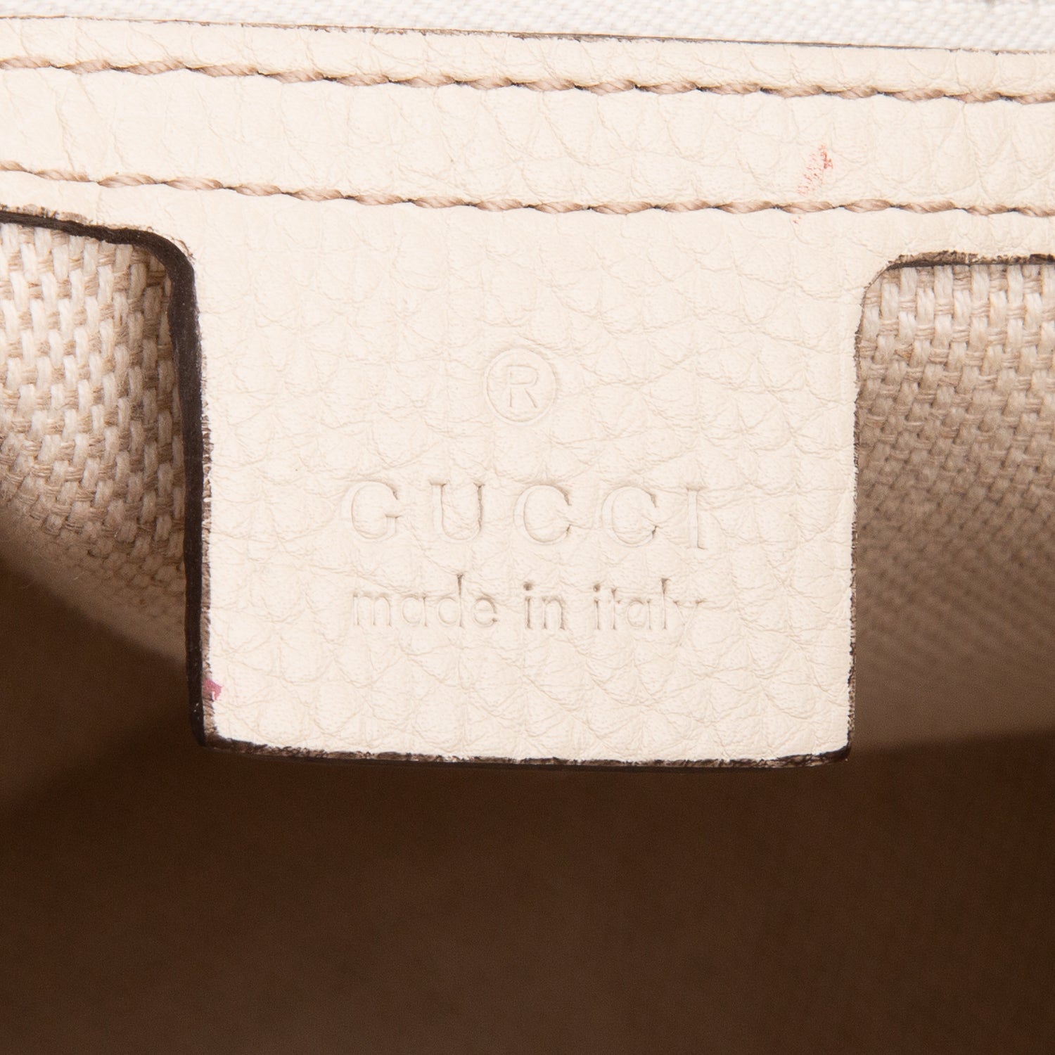 Gucci White Pebbled Calfskin Leather Convertible Soho Hobo Bag