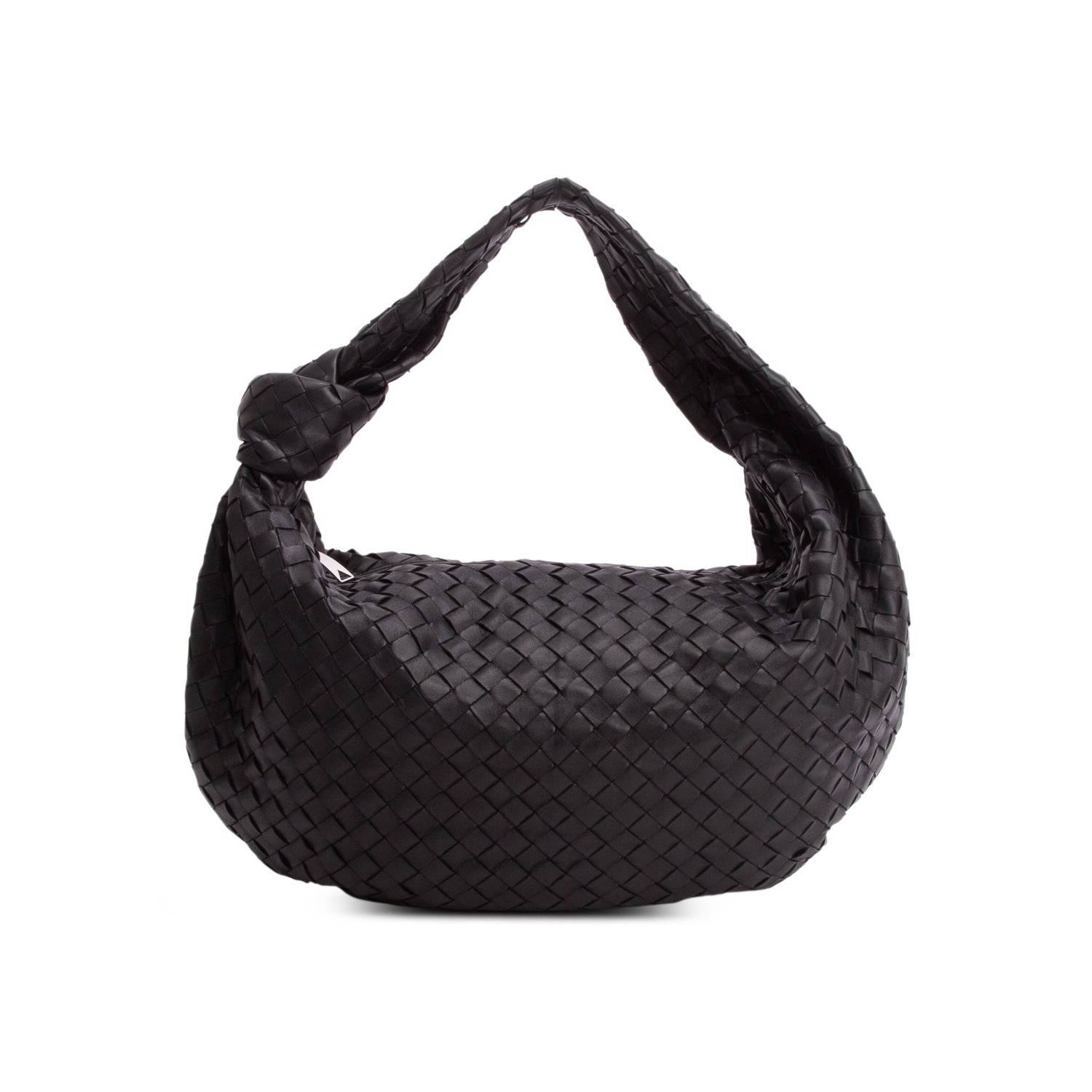 Bottega Veneta Black Intrecciato Leather Large Jodie Bag