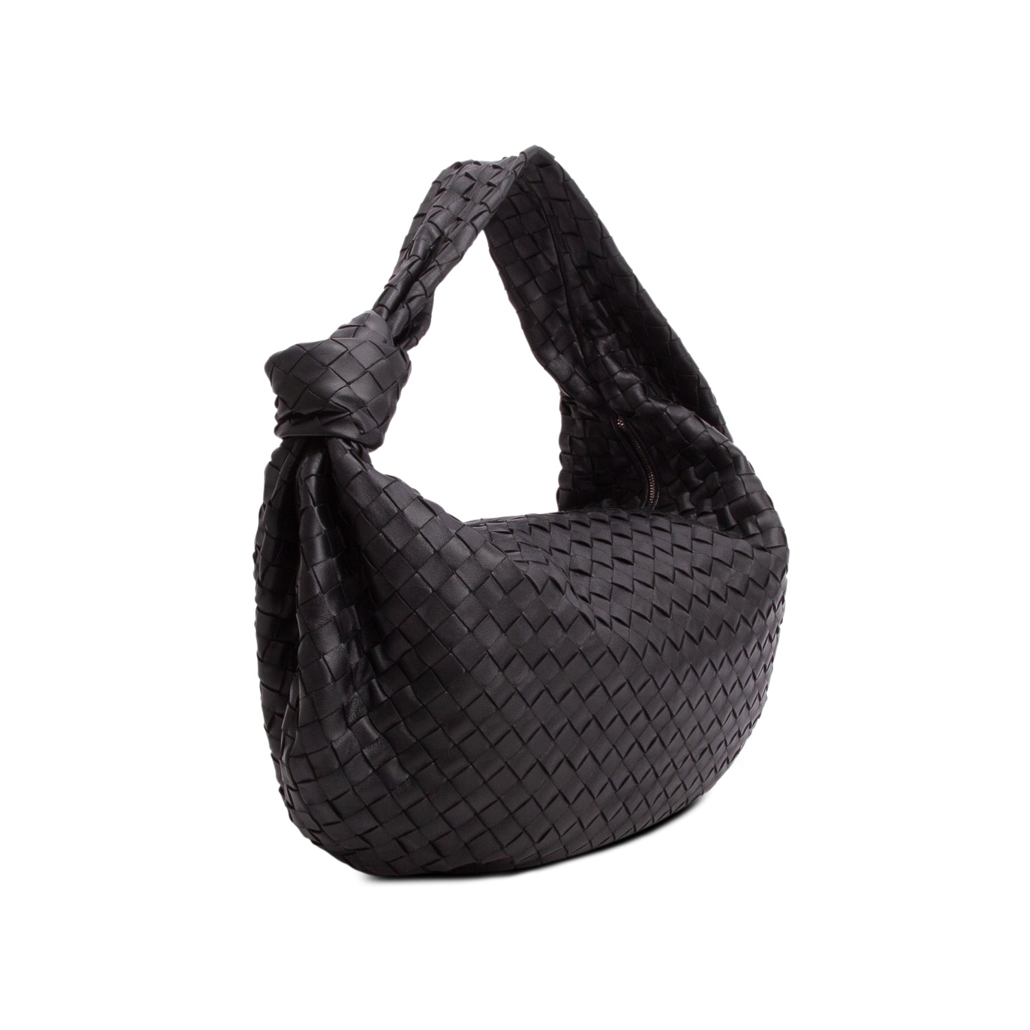 Bottega Veneta Black Intrecciato Leather Large Jodie Bag