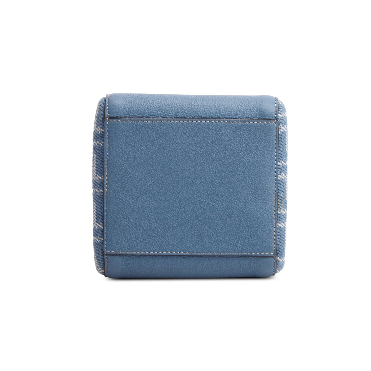 Fendi Blue Fabric Jacquard Vitello Grace FF 1974 Mini Fendi Origami