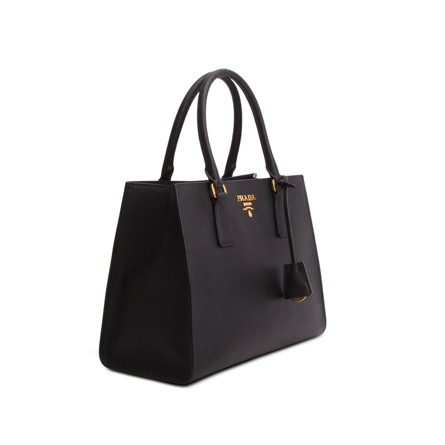 Prada Black Saffiano Lux Tote w/ Strap