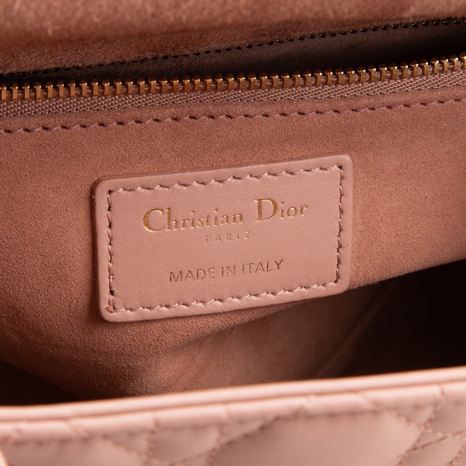 Christian Dior 2021 Pink Cannage Lambskin Leather Medium Lady Dior Bag w/ Box, Strap & Authenticity Card