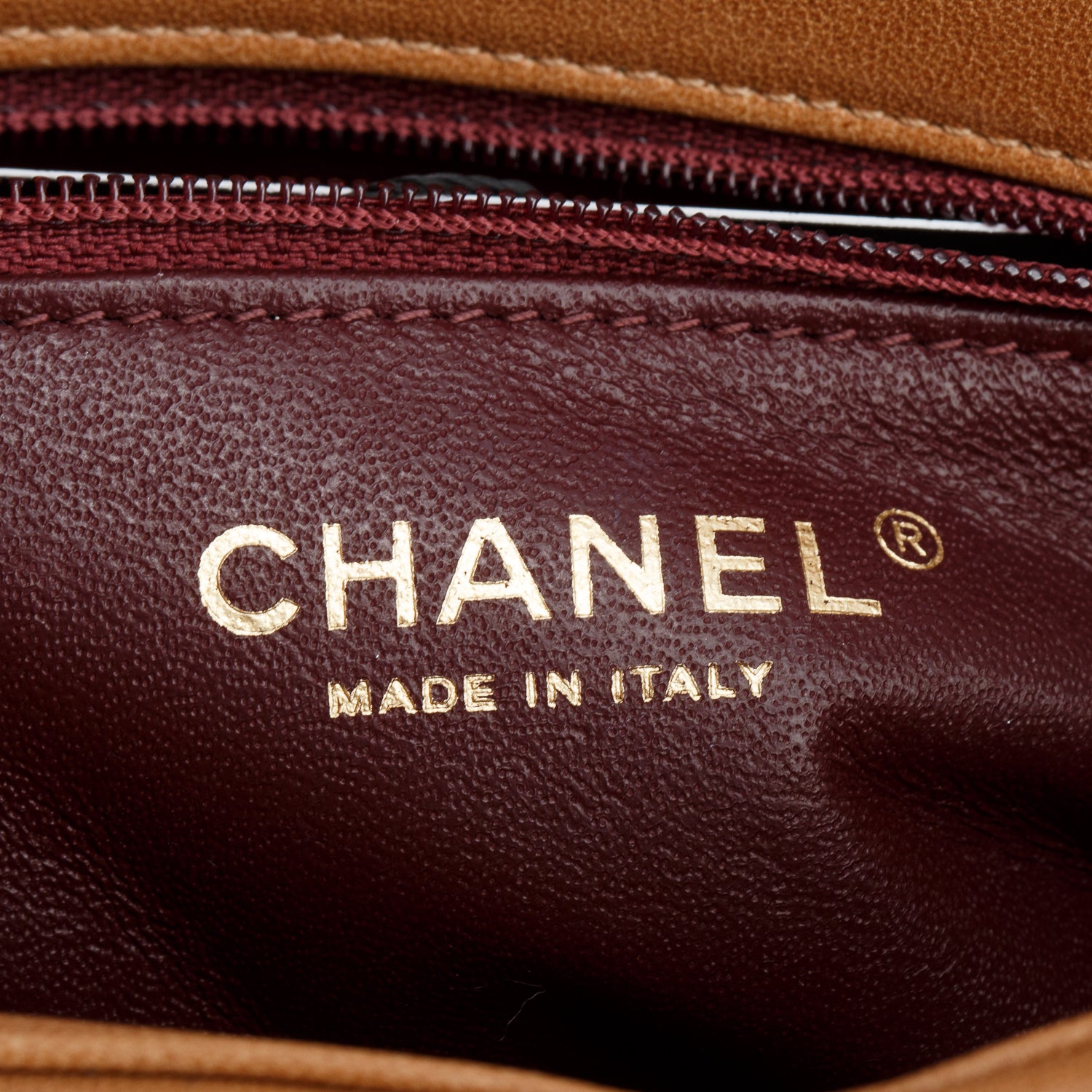 Chanel Brown Lambskin Quilted Small Diana Re-Issue Double Flap w/ Authenticity Card