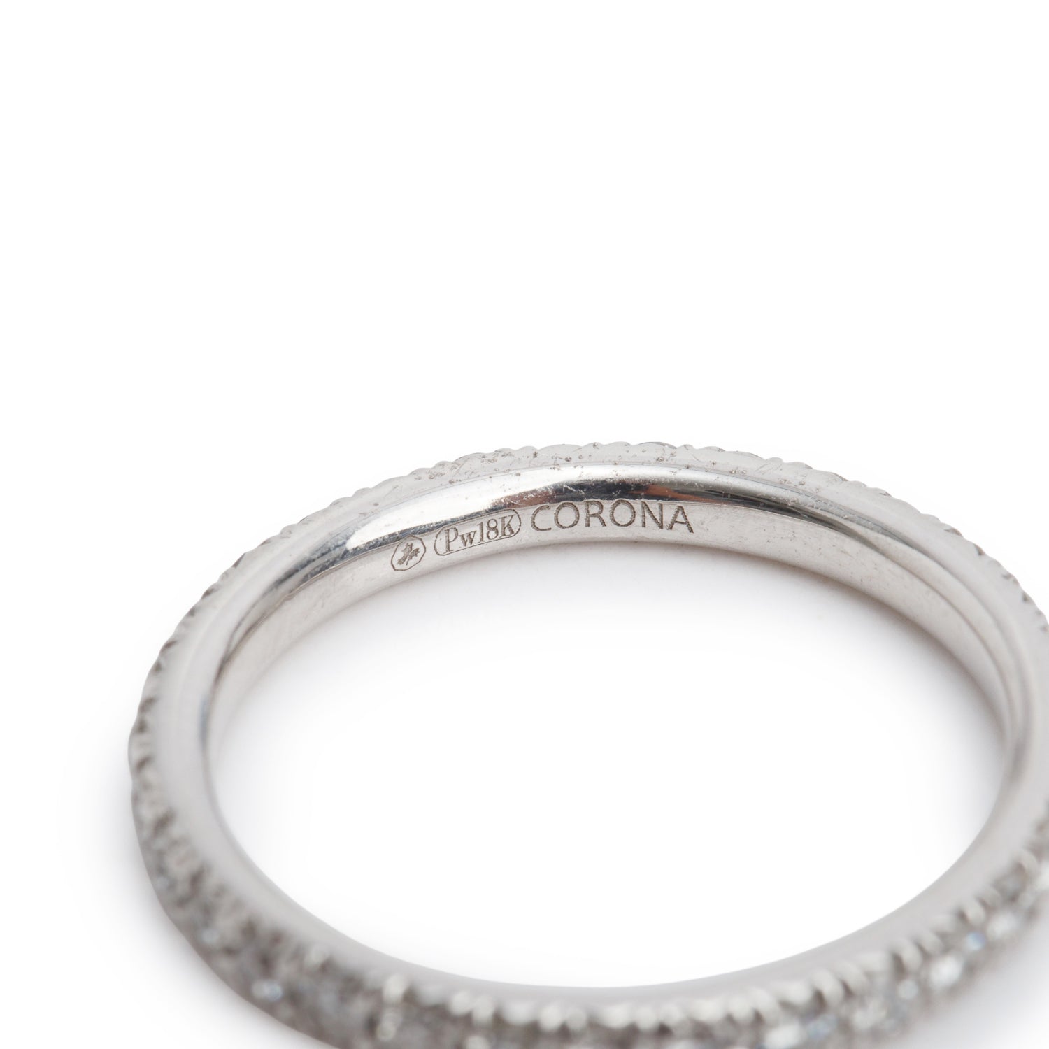 18k White Gold 0.62 tcw. Diamond Eternity Wedding Band Ring, Size 5